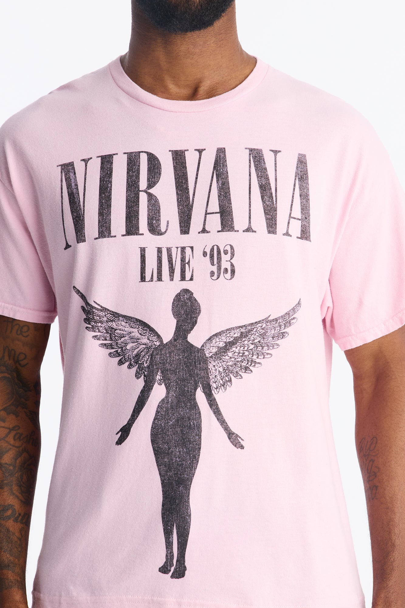 Nirvana In Utero Revival Short Sleeve Tee - Pink Fashion Nova