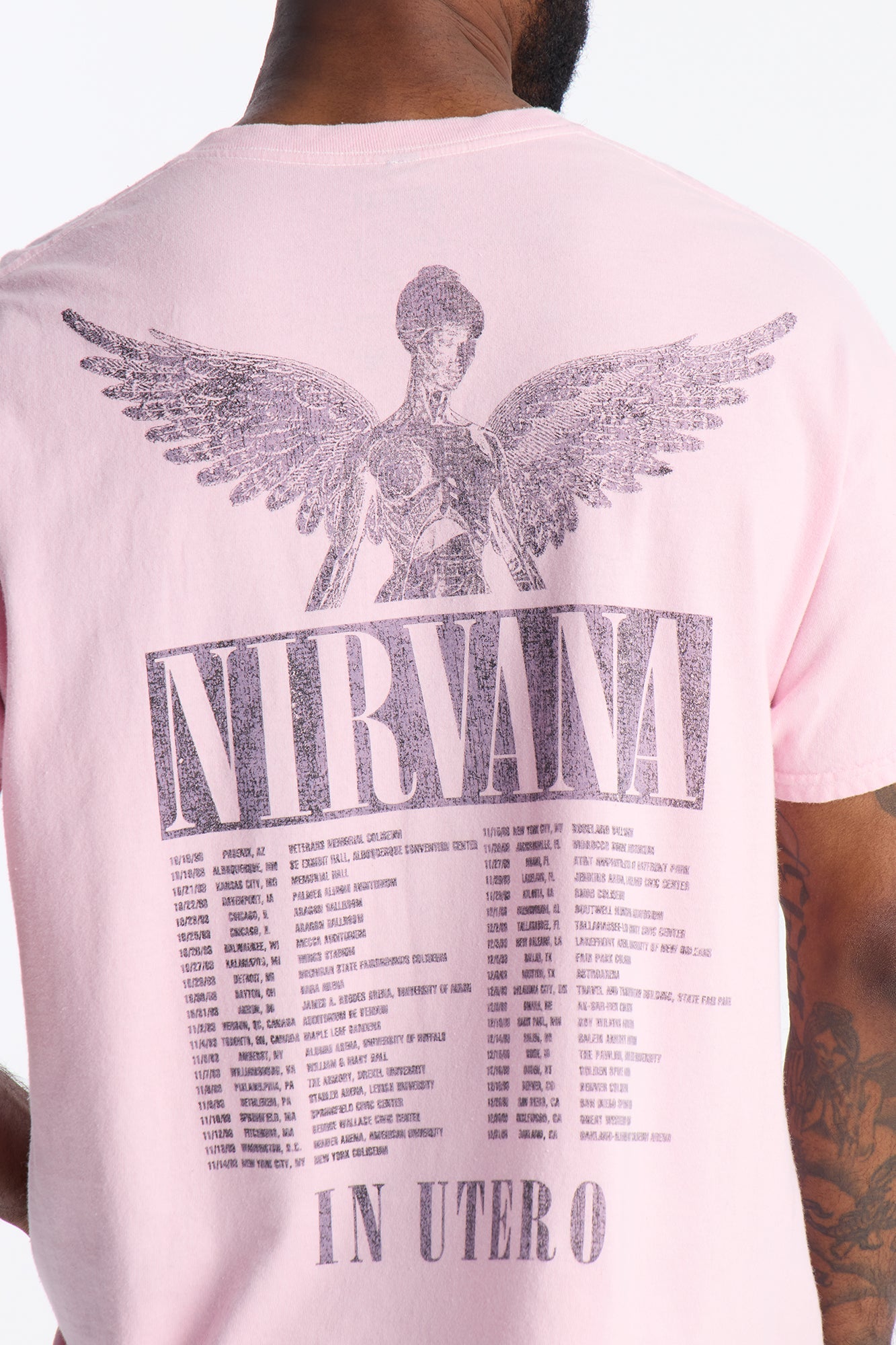 Nirvana In Utero Revival Short Sleeve Tee - Pink Fashion Nova