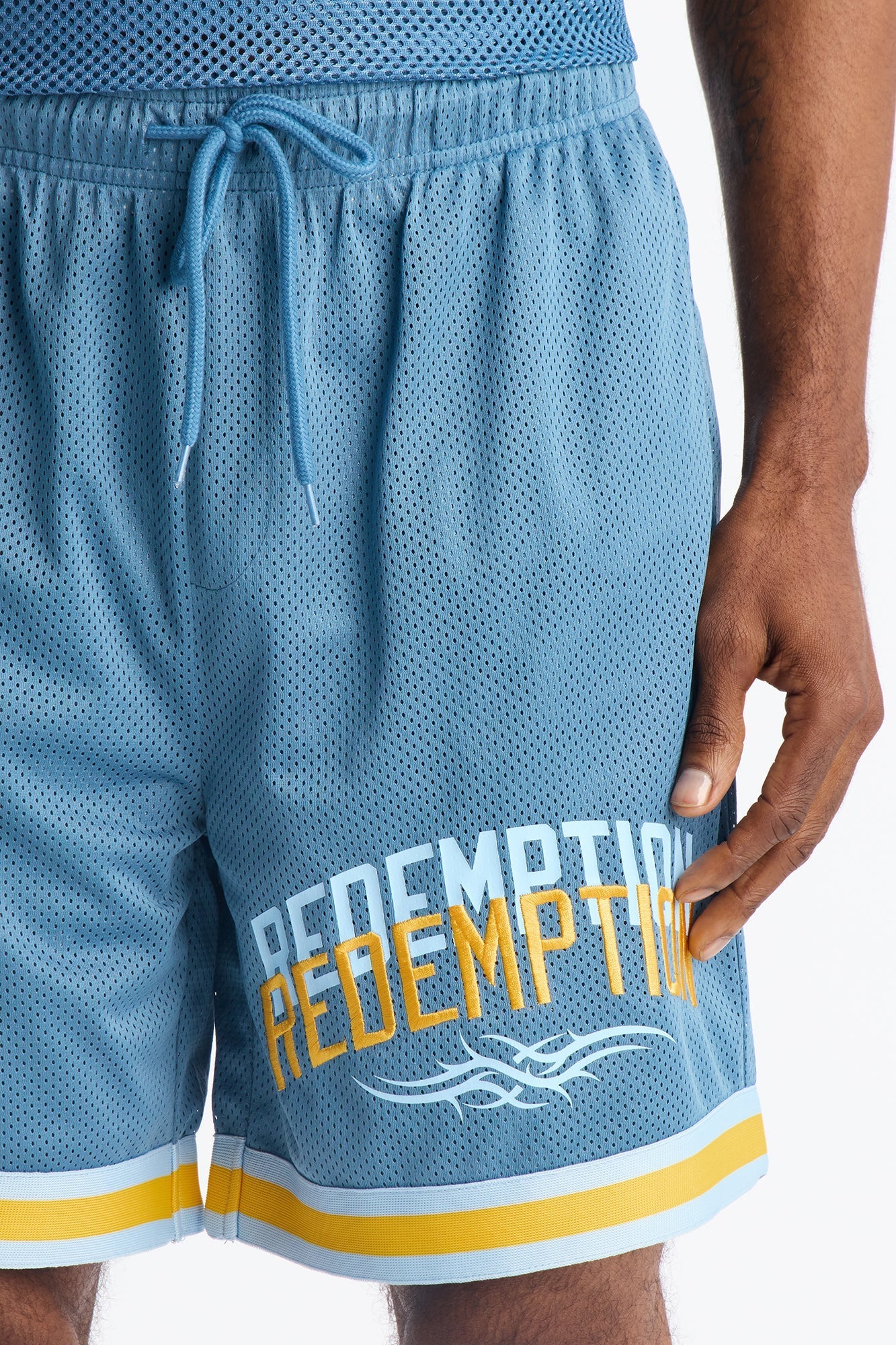 Redemption Legacy Mesh Short - Blue/combo Fashion Nova