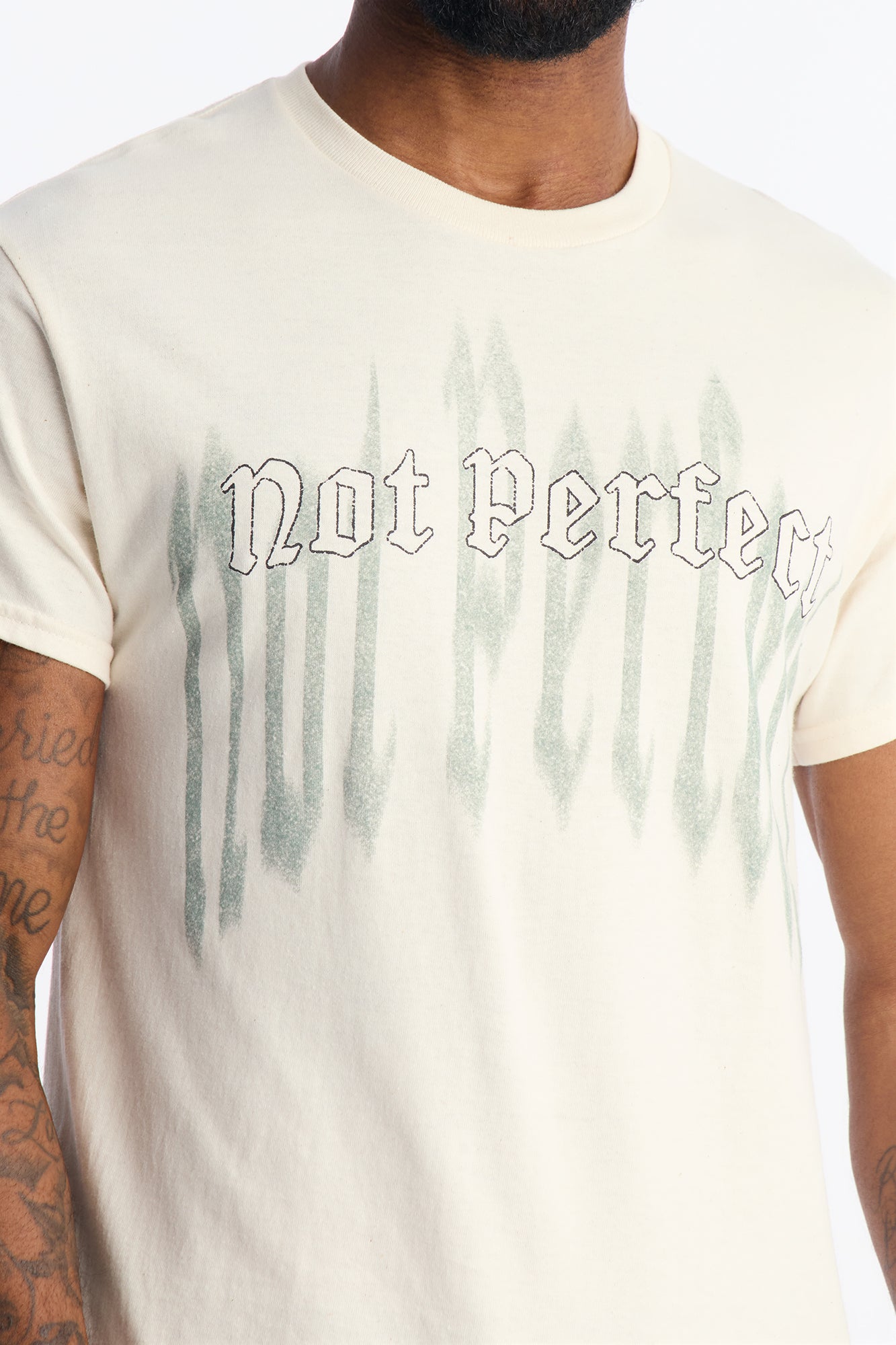Not Perfect Short Sleeve Tee - Natural Fashion Nova