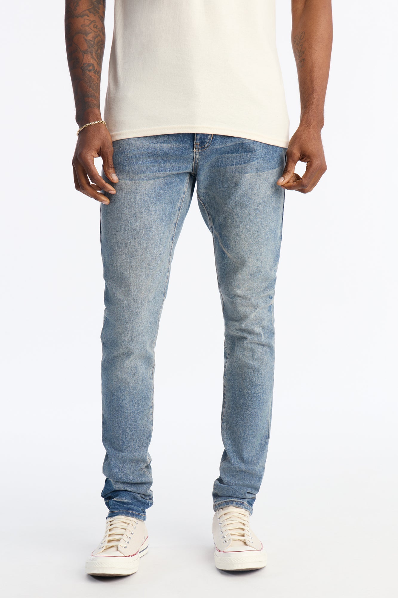 Stacked Skinny Elite Jean - Medium Blue Wash Fashion Nova