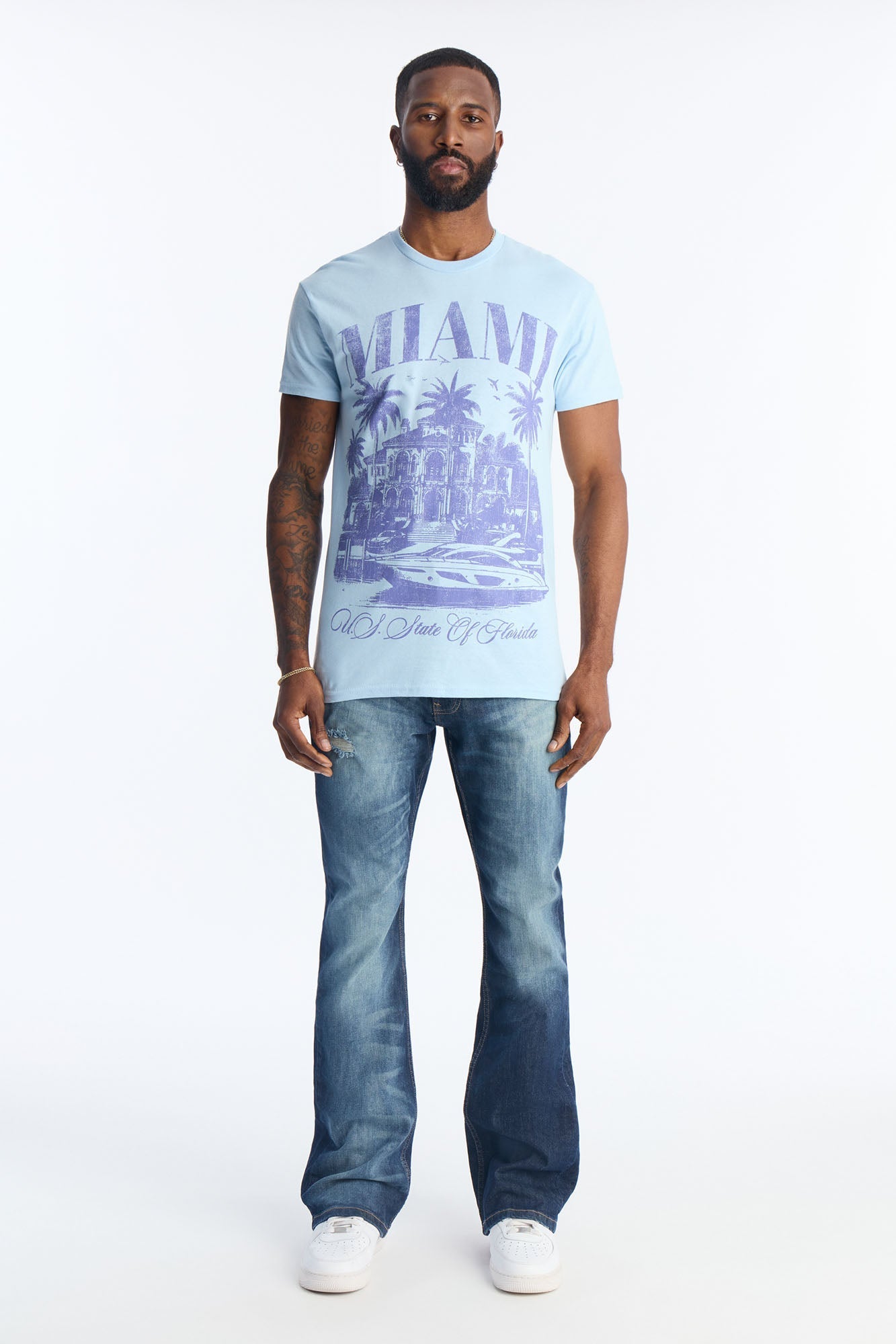 Stacked Skinny Flare Wasco Jean - Dark Wash Fashion Nova