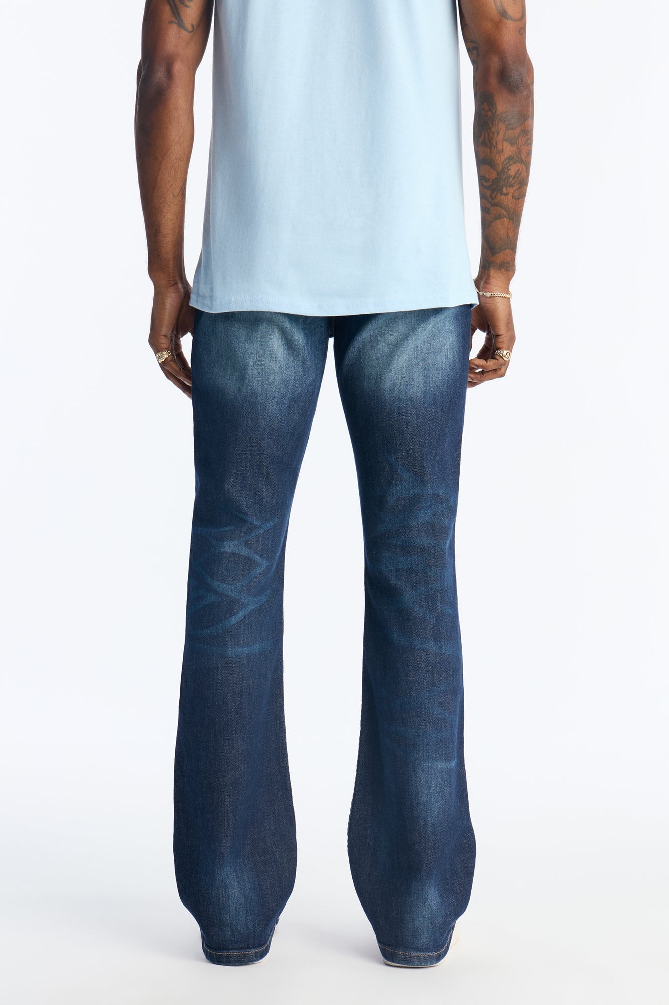 Stacked Skinny Flare Wasco Jean - Dark Wash Fashion Nova