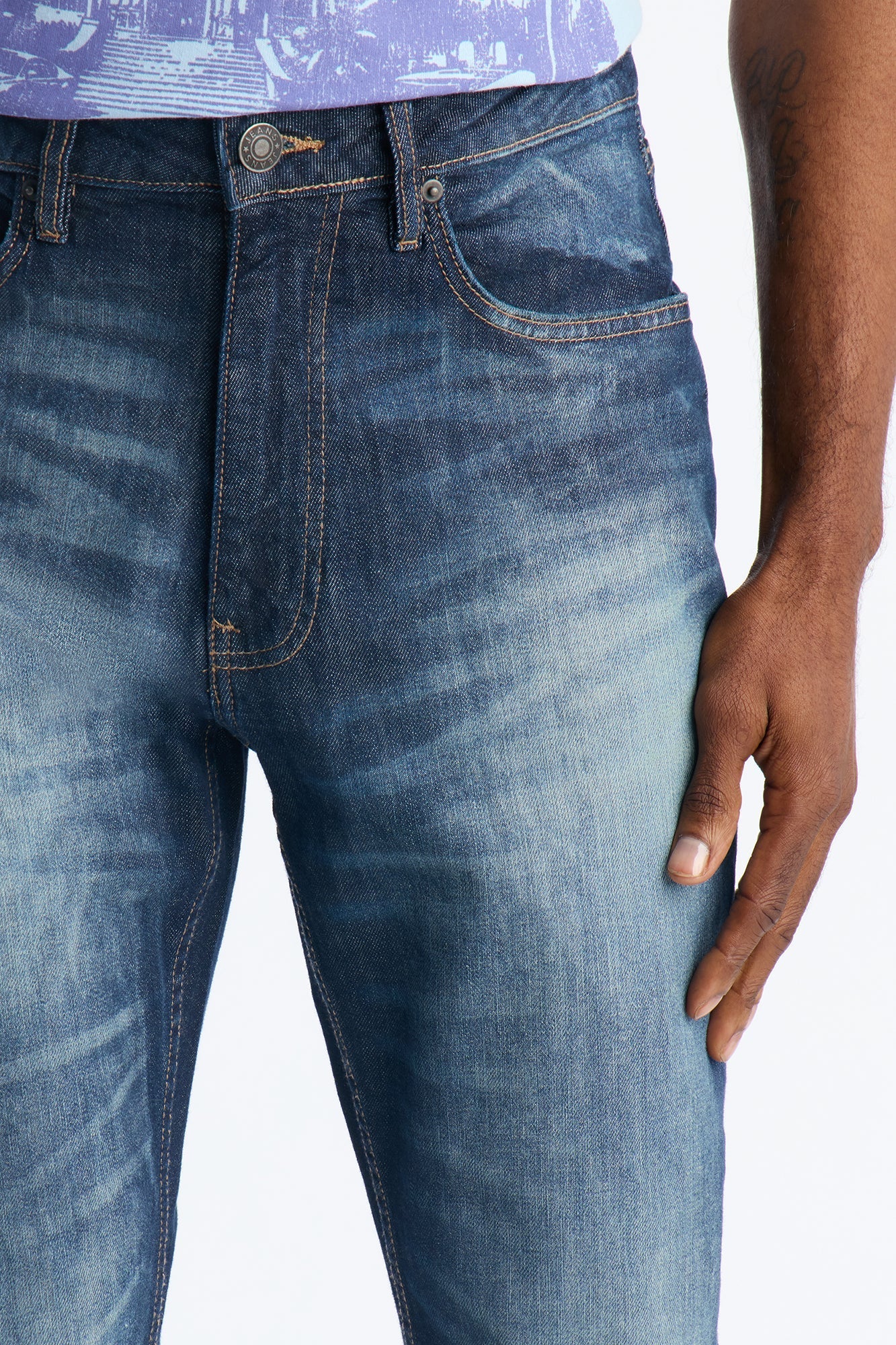 Stacked Skinny Flare Wasco Jean - Dark Wash Fashion Nova