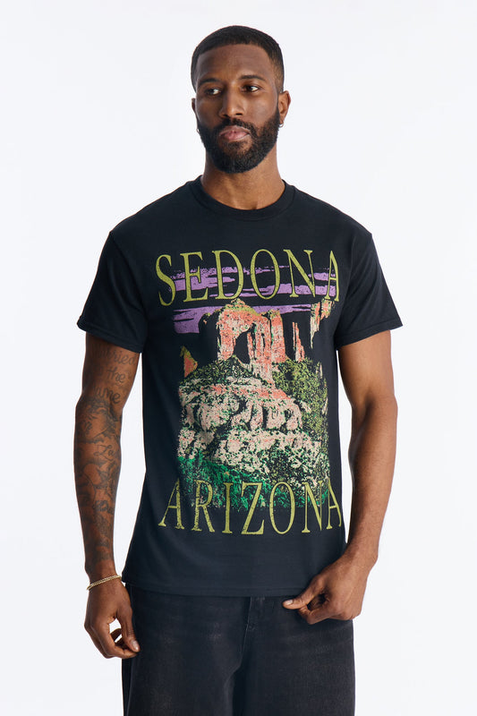 Sedona Arizona Short Sleeve Tee - Black Fashion Nova