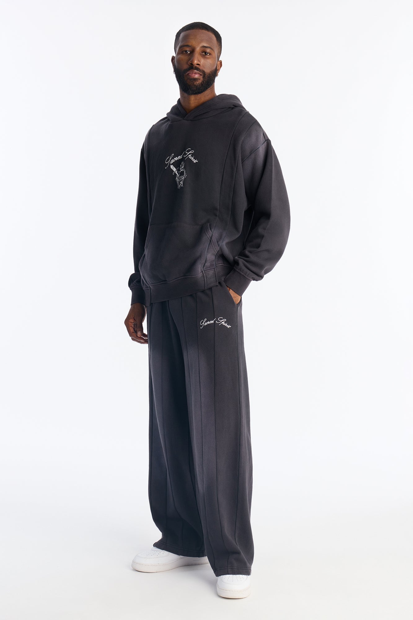 Sacred Spirit Washed Sweatpants - Black Wash Fashion Nova