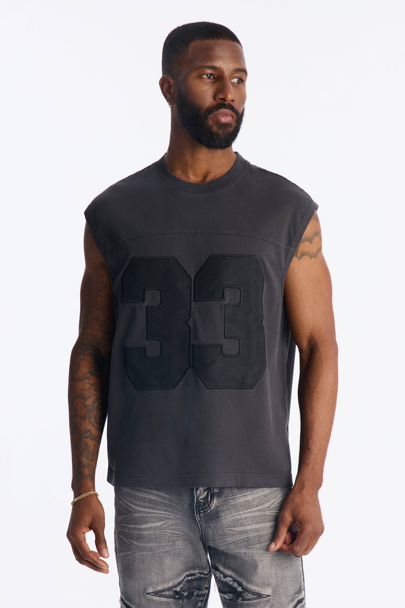 Lucky Number Muscle Tee - Black Fashion Nova