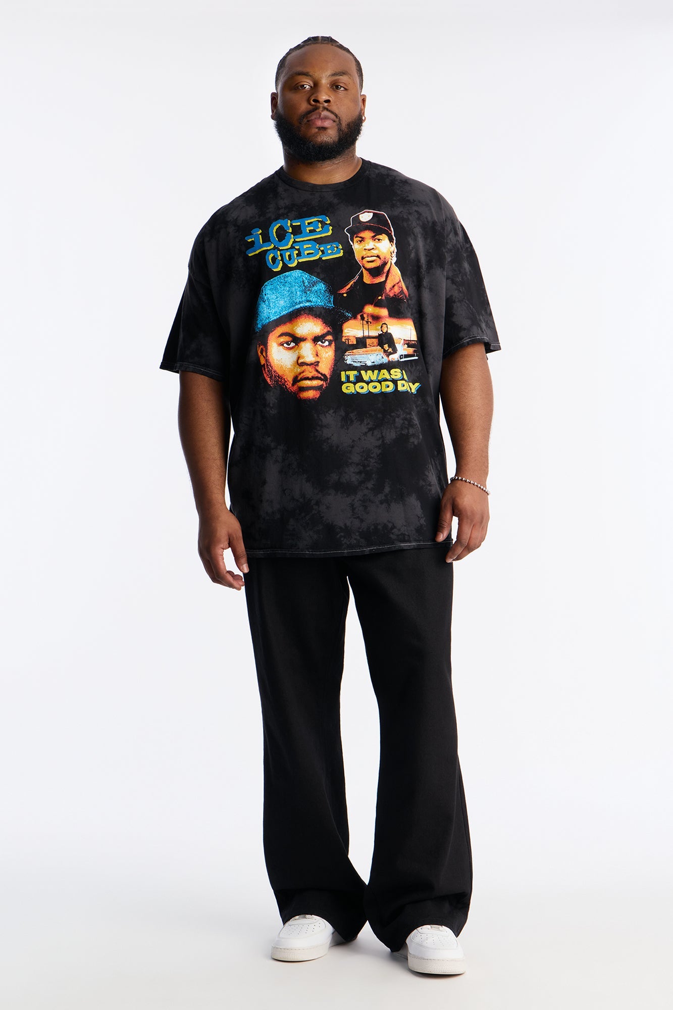 Ice Cube Outlaw Most Wanted Short Sleeve Tee - Black Wash Fashion Nova