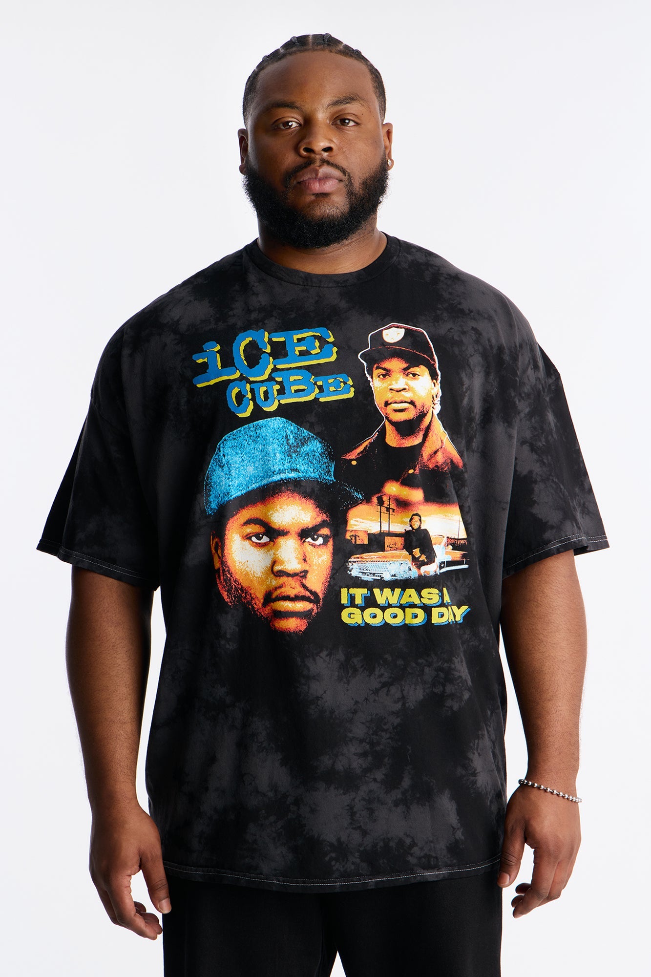 Ice Cube Outlaw Most Wanted Short Sleeve Tee - Black Wash Fashion Nova