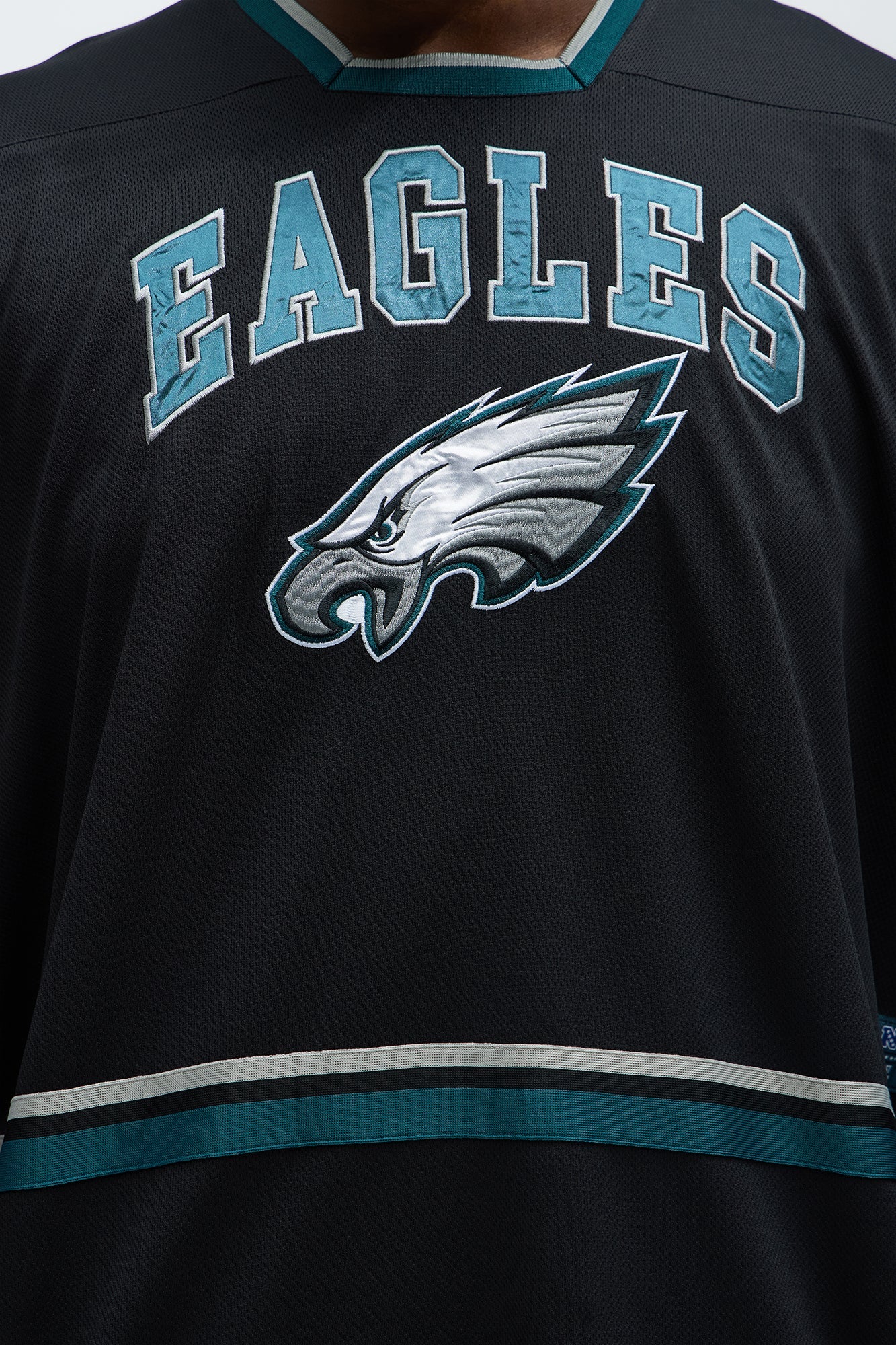 Eagles Hat Trick Hockey Top - Black/Green Fashion Nova