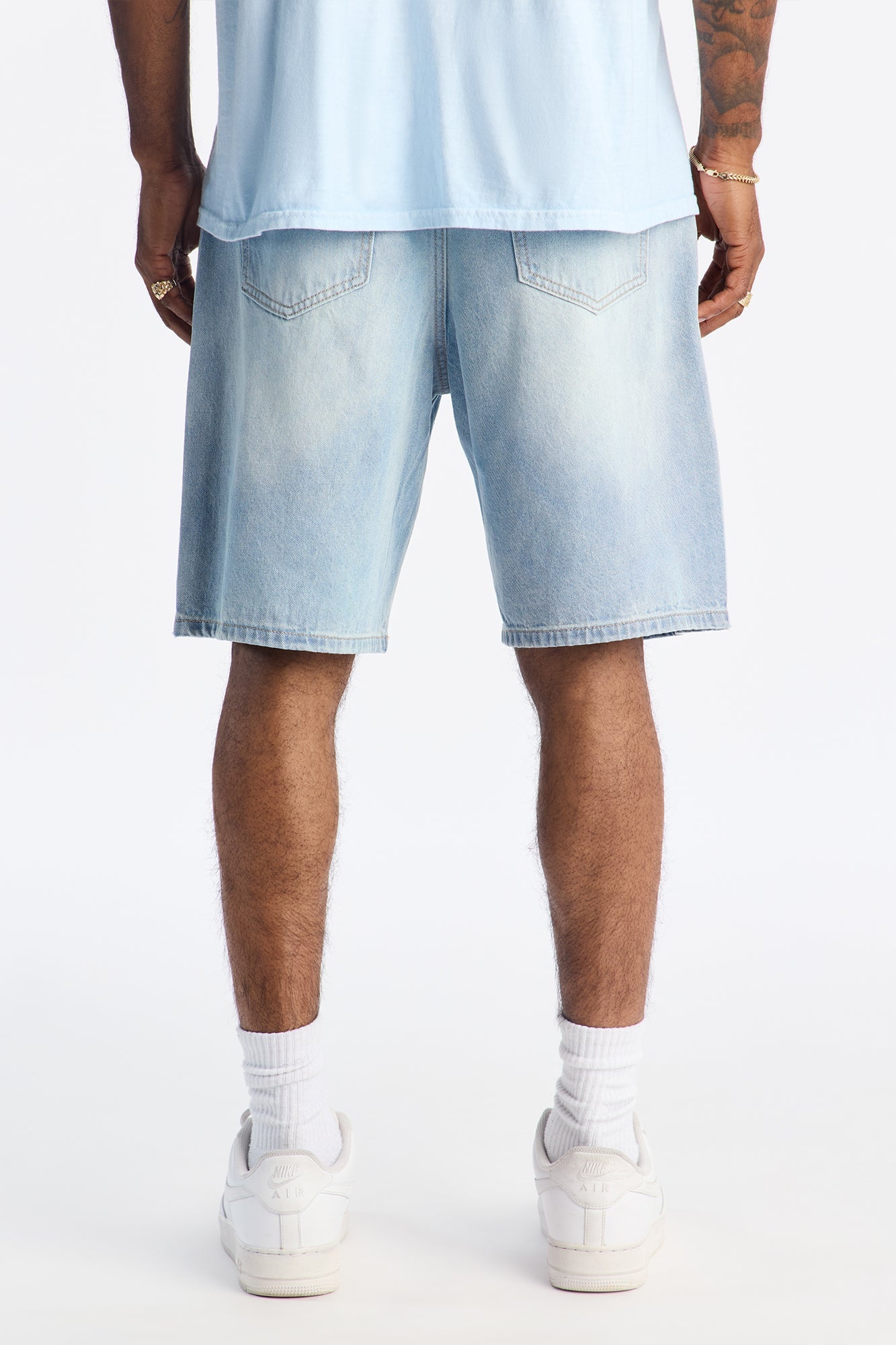 Relaxed Sunflare Denim Short - Light Wash Fashion Nova