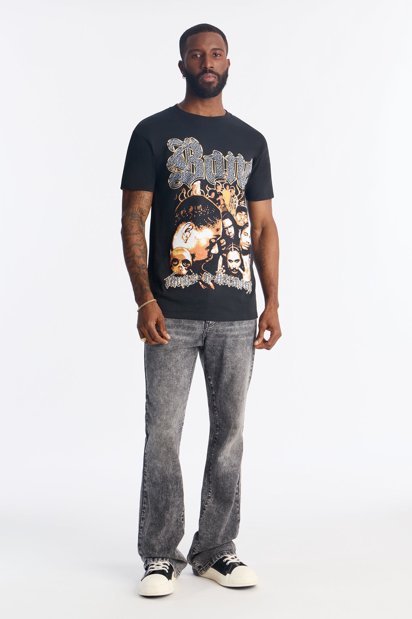 Bone Thugs N Harmony Throwback Short Sleeve Shirt - Black Fashion Nova