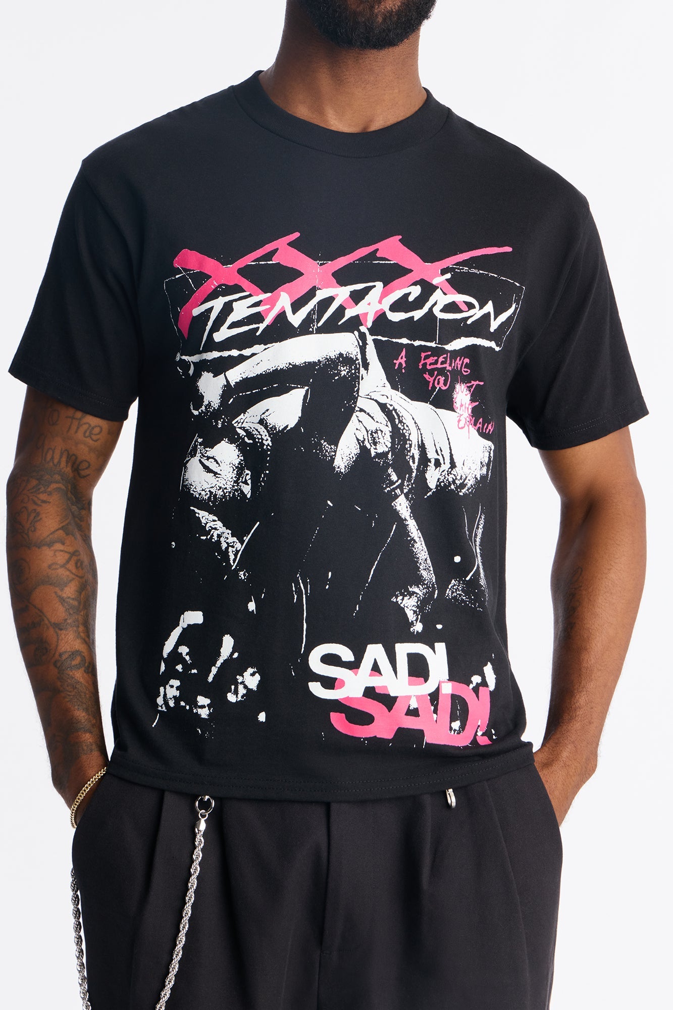 XXXTentacion SAD Short Sleeve Tee - Black Fashion Nova