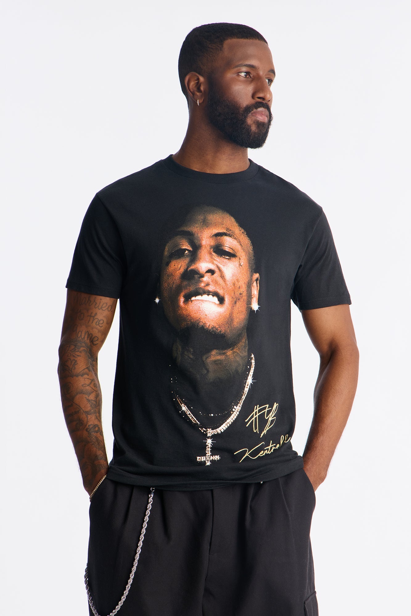 YoungBoy NBA Icey Short Sleeve Tee - Black Fashion Nova