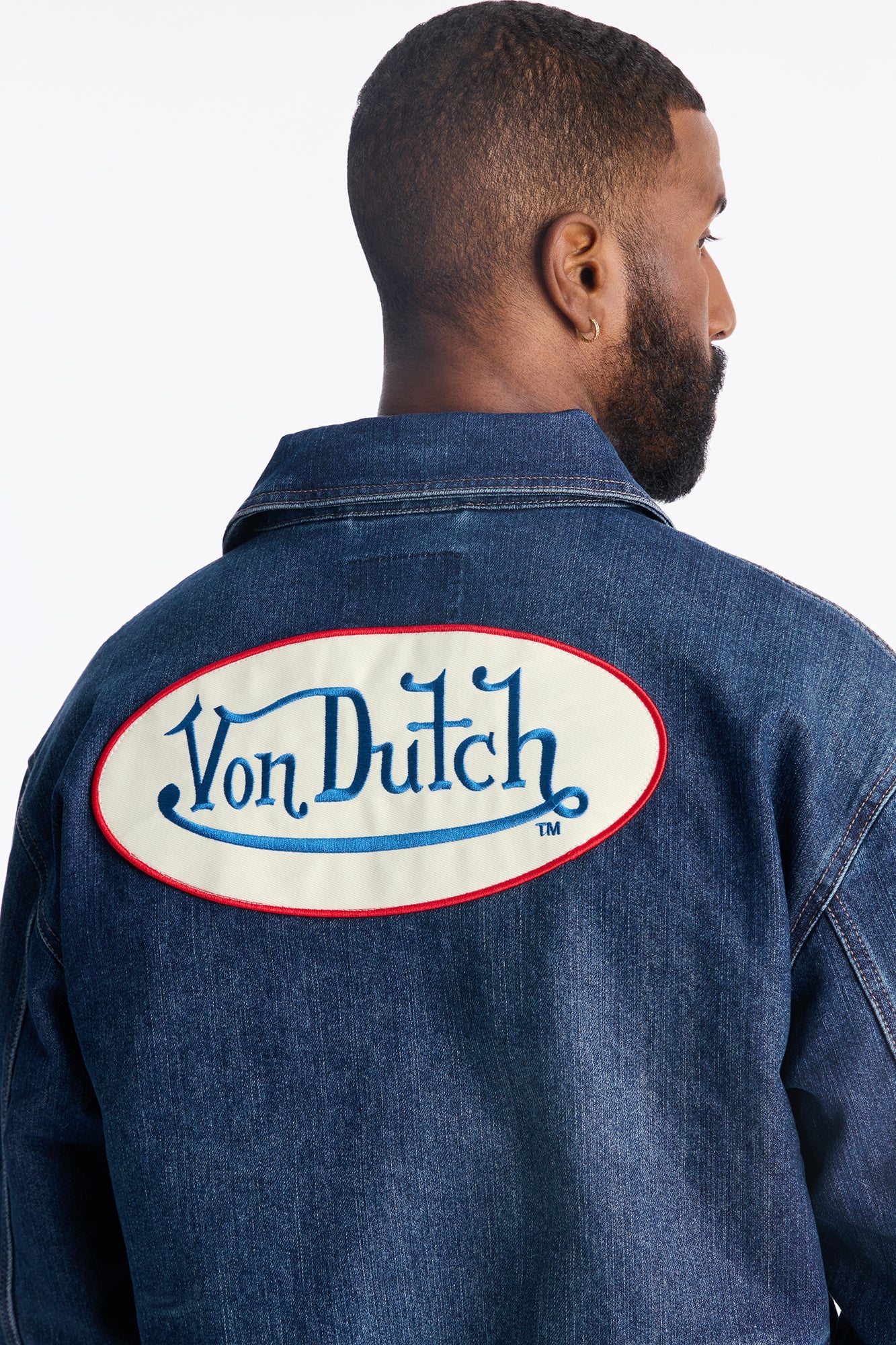 Von Dutch Americana Zip Up Denim Jacket - Dark Wash Fashion Nova