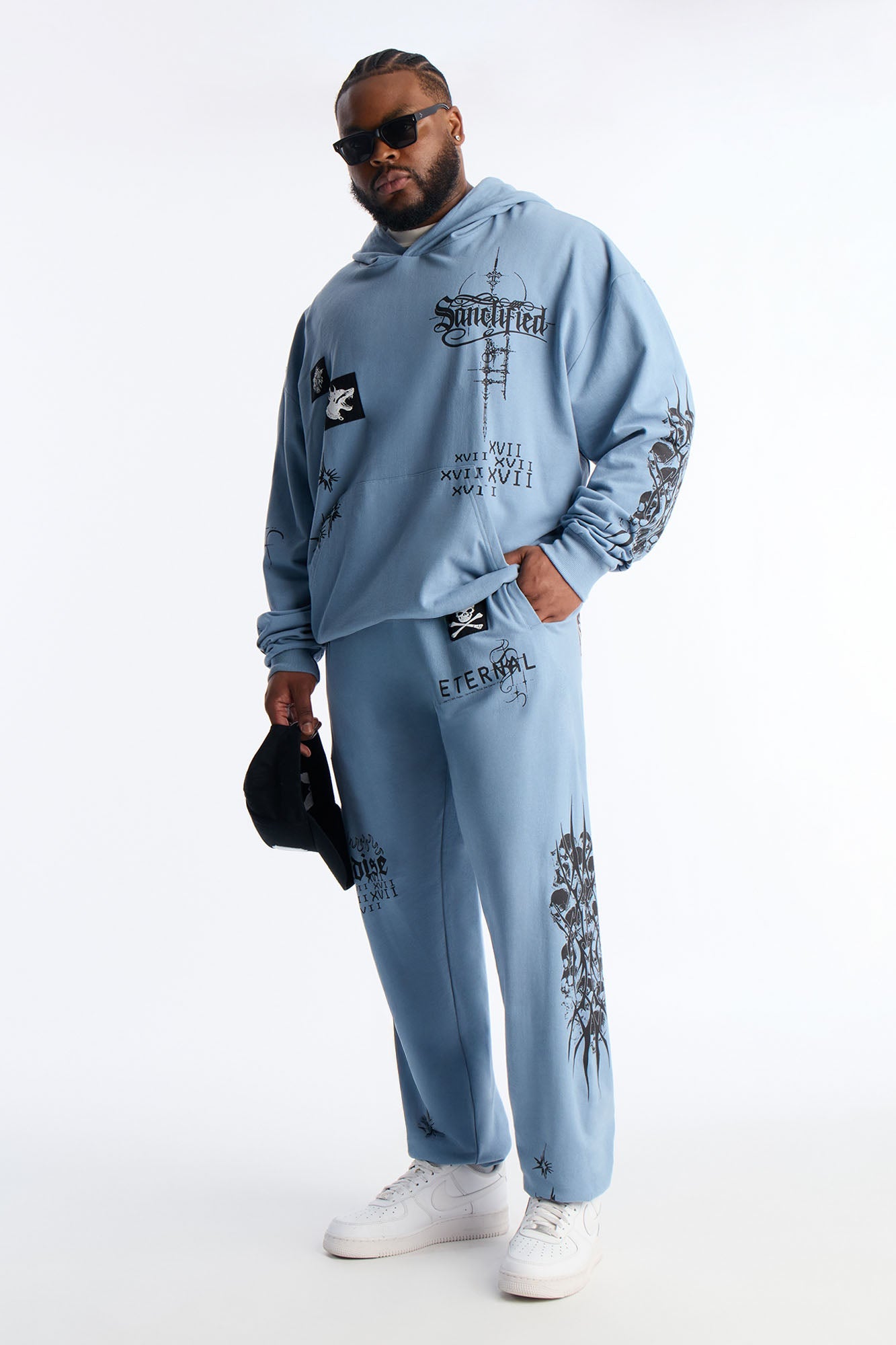 Sacred Energy Sweatpants - Blue Fashion Nova