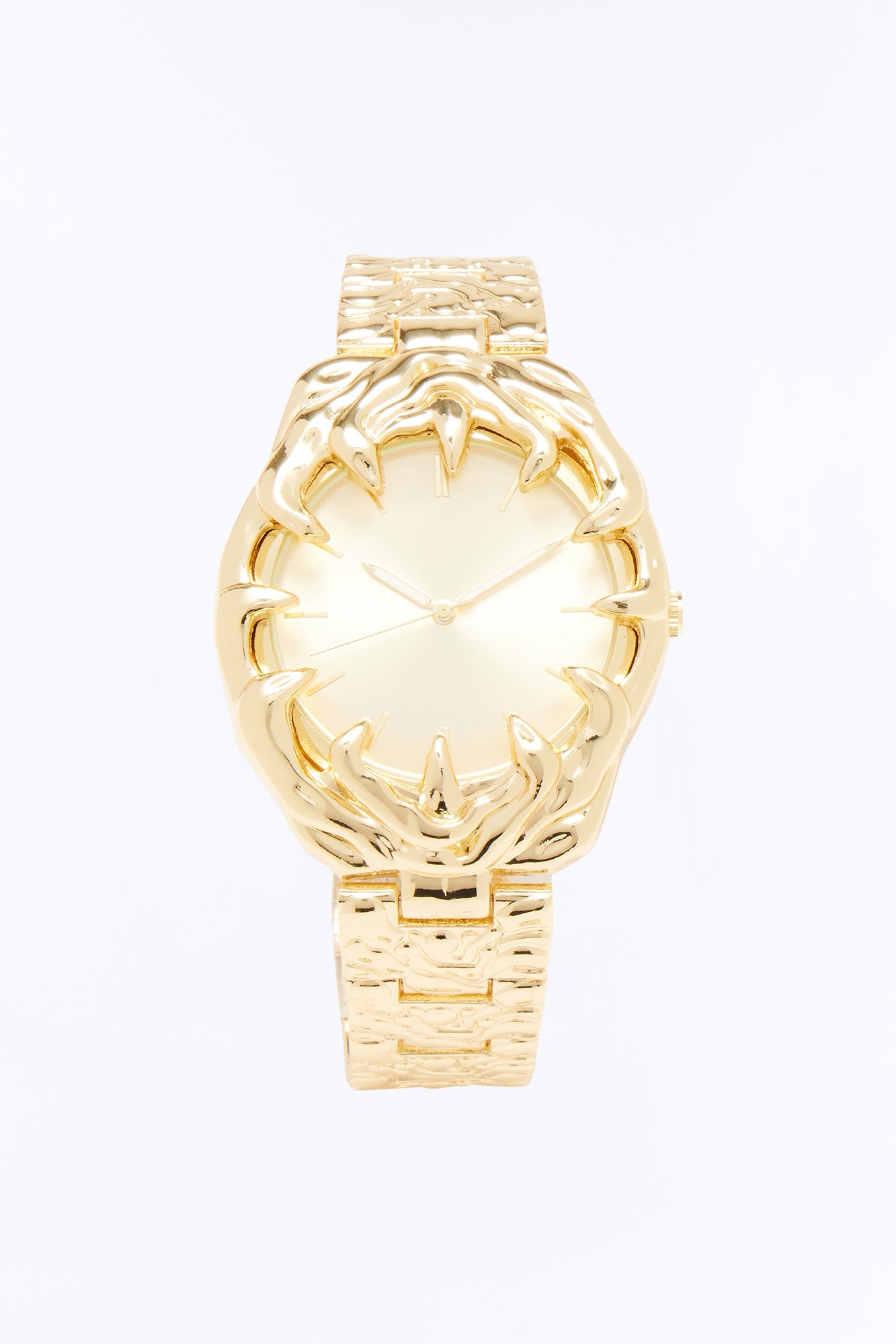 Over The Moon Analog Watch - Gold/Gold Fashion Nova