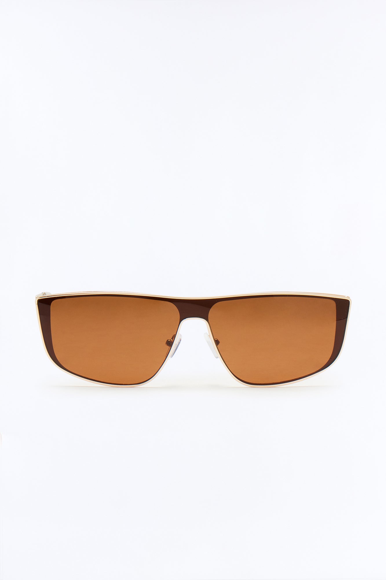 High End Rectangle Metal Sunglasses - Gold Fashion Nova