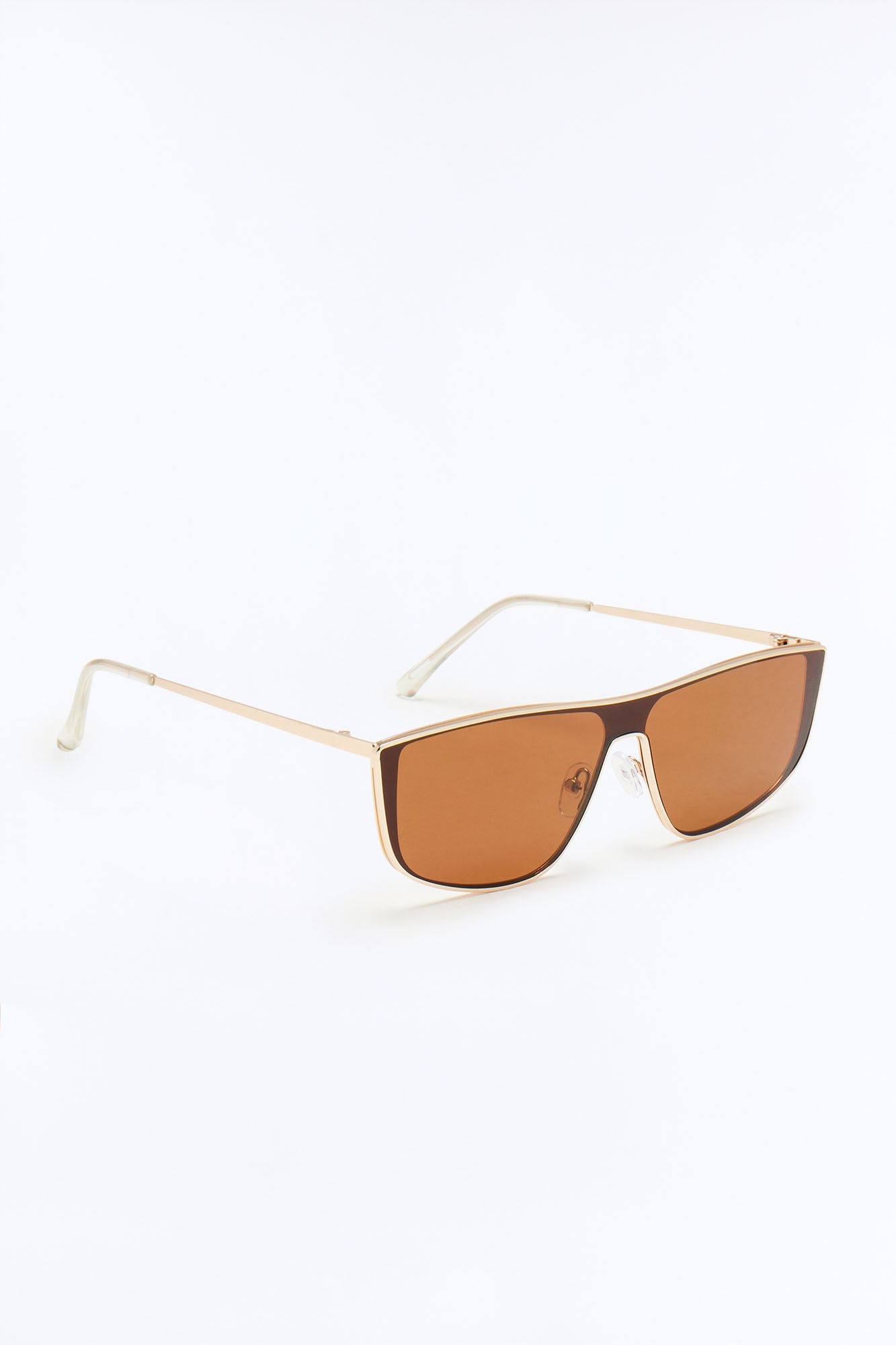 High End Rectangle Metal Sunglasses - Gold Fashion Nova
