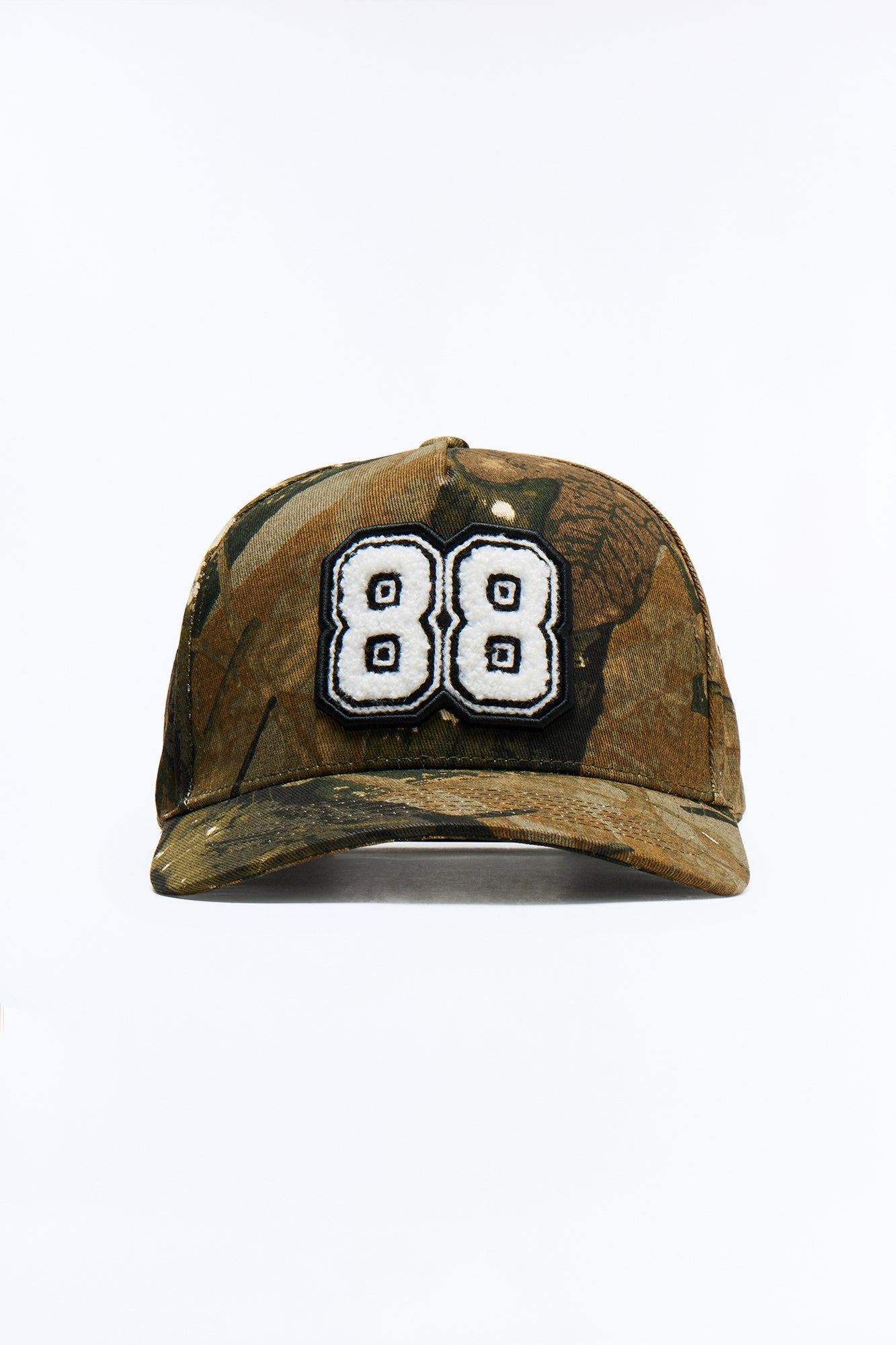 88 Varsity Patch Structured Snapback Hat - Camouflage Fashion Nova
