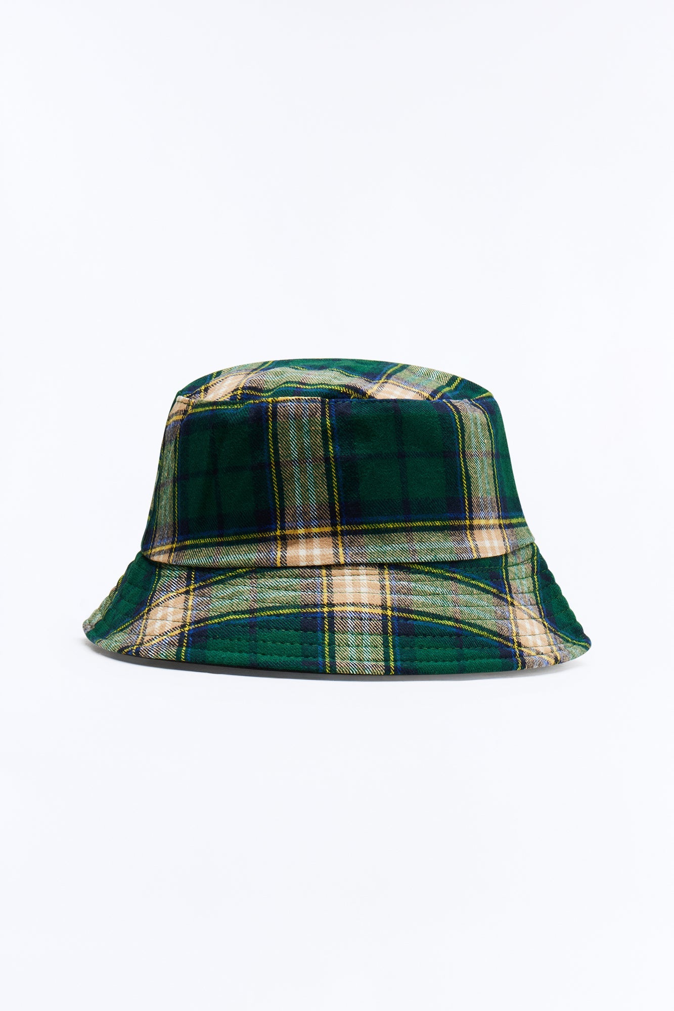 Classic Reversible Flannel Bucket Hat - Green/combo Fashion Nova