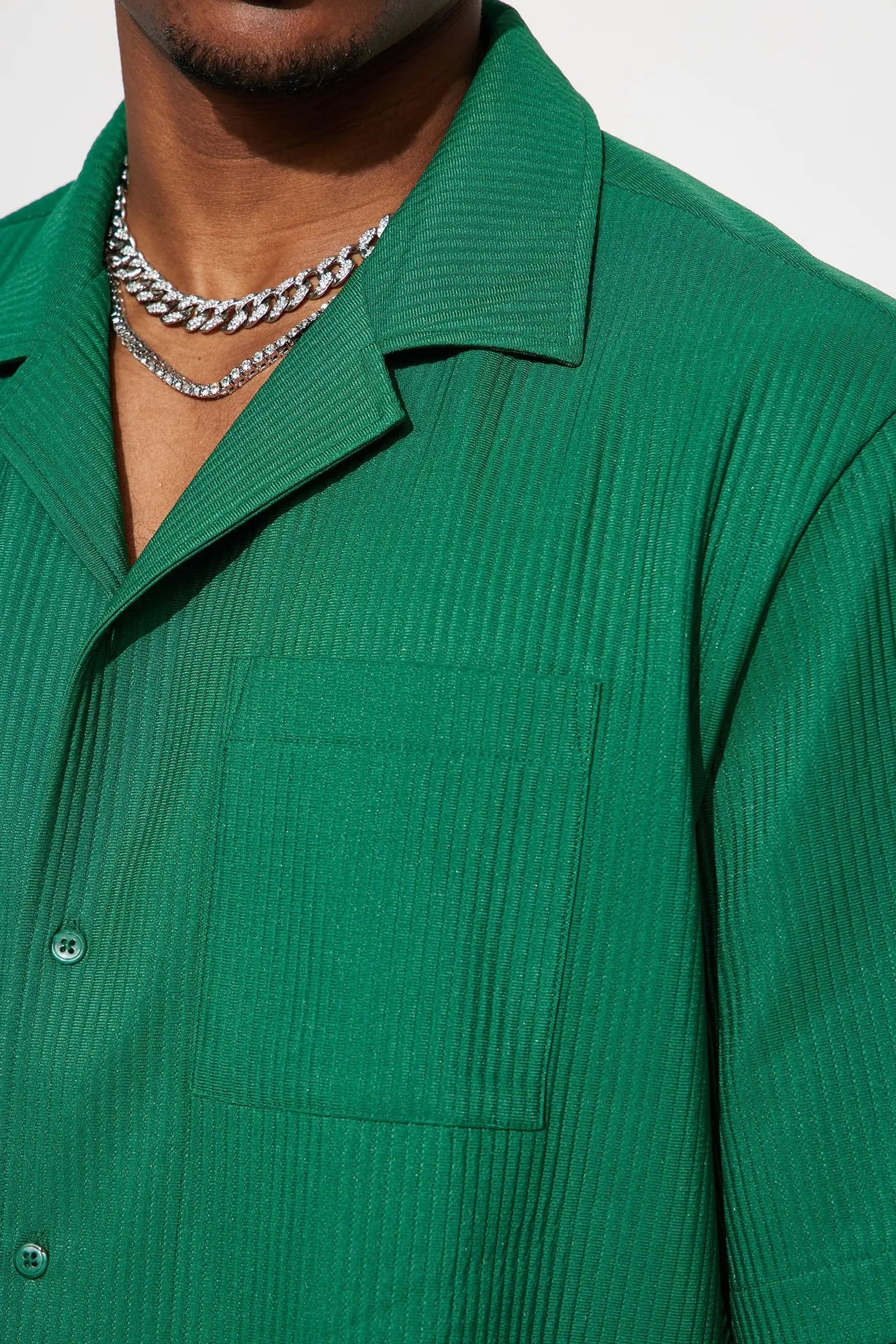 Show Up Short Sleeve Cuban Shirt - Green Fashion Nova