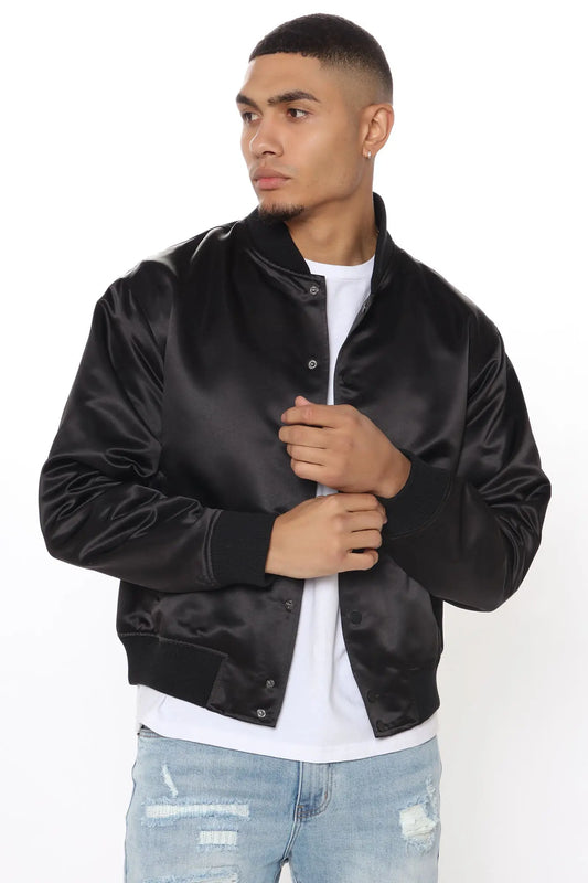 Ashton Essential Bomber Jacket - Black Fashion Nova