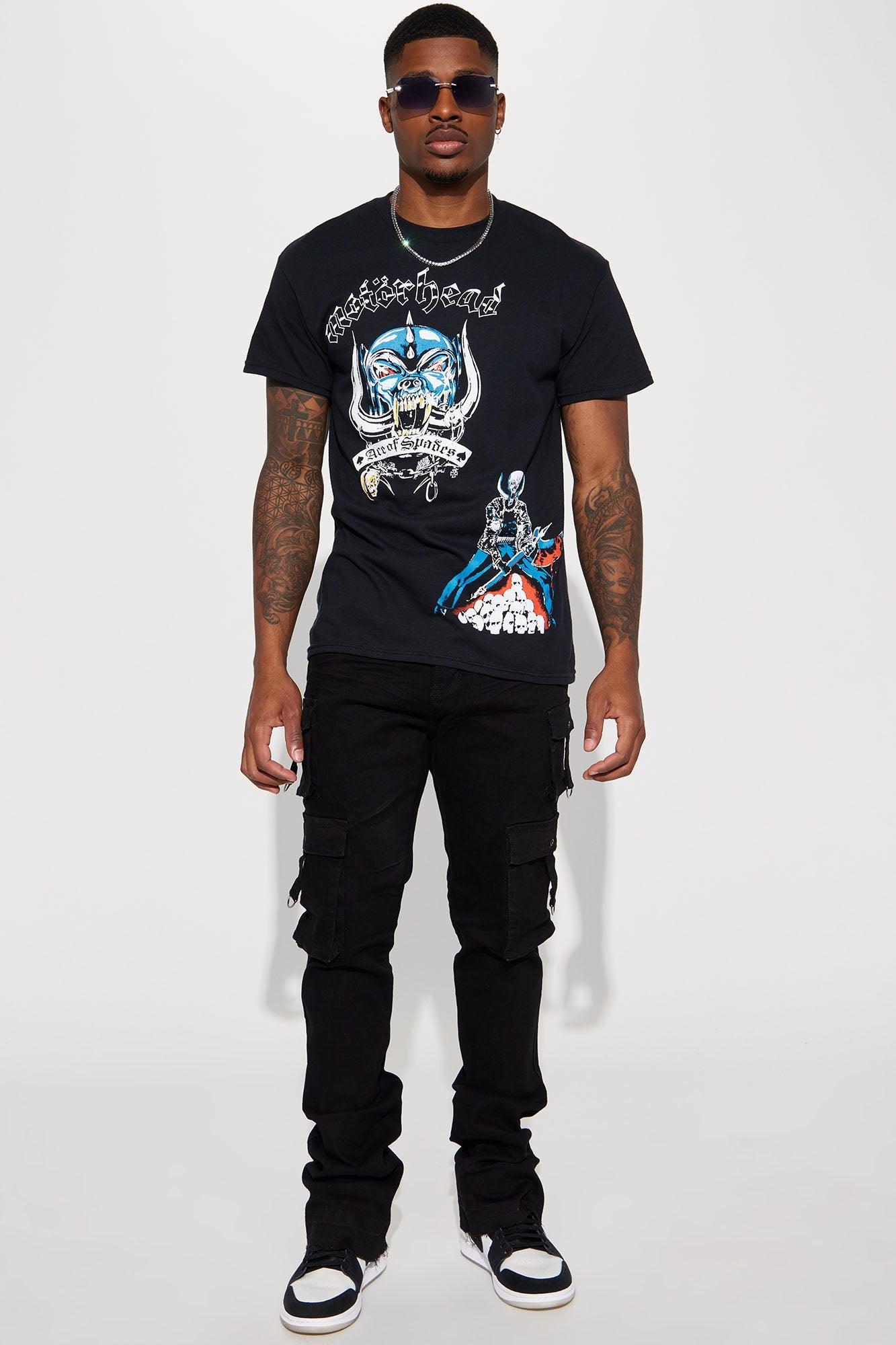 With Me Cargo Stacked Skinny Flare Jeans - Black Fashion Nova
