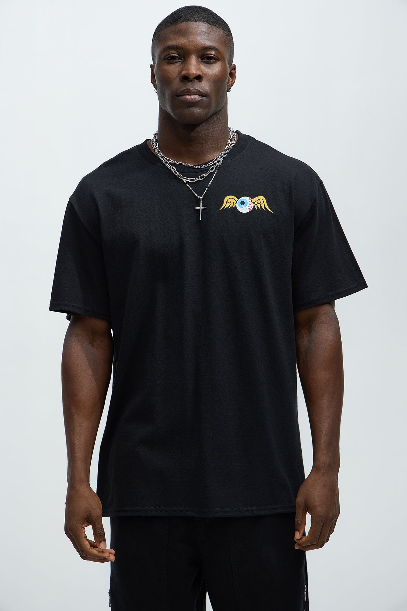 Von Dutch Flying Eyeball Short Sleeve Tee - Black Fashion Nova