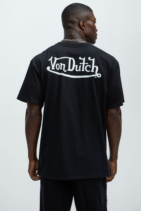 Von Dutch Flying Eyeball Short Sleeve Tee - Black Fashion Nova