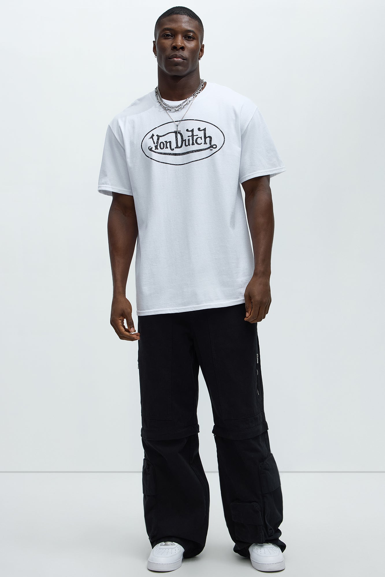 Von Dutch Vintage Logo Short Sleeve Tee - White Fashion Nova