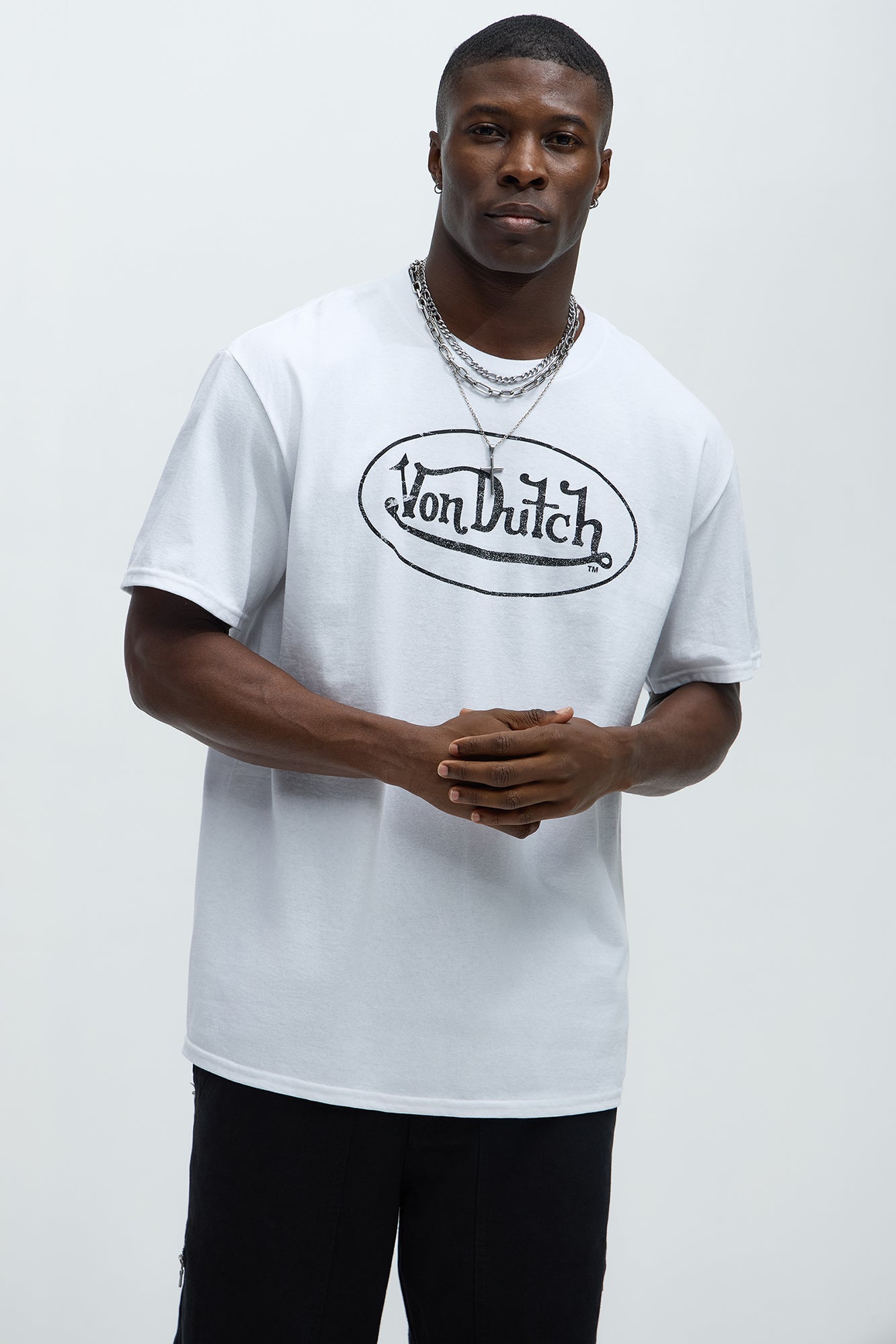 Von Dutch Vintage Logo Short Sleeve Tee - White Fashion Nova