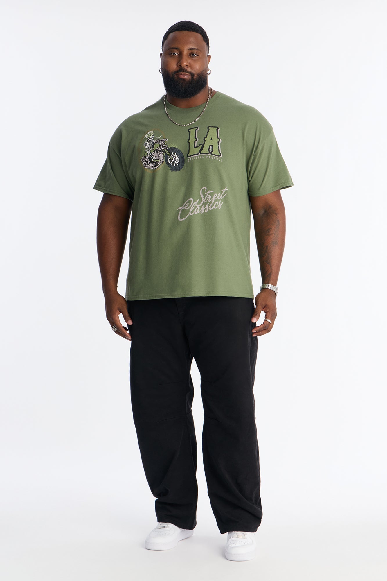 LA Street Classics Short Sleeve Tee - Military Green Fashion Nova