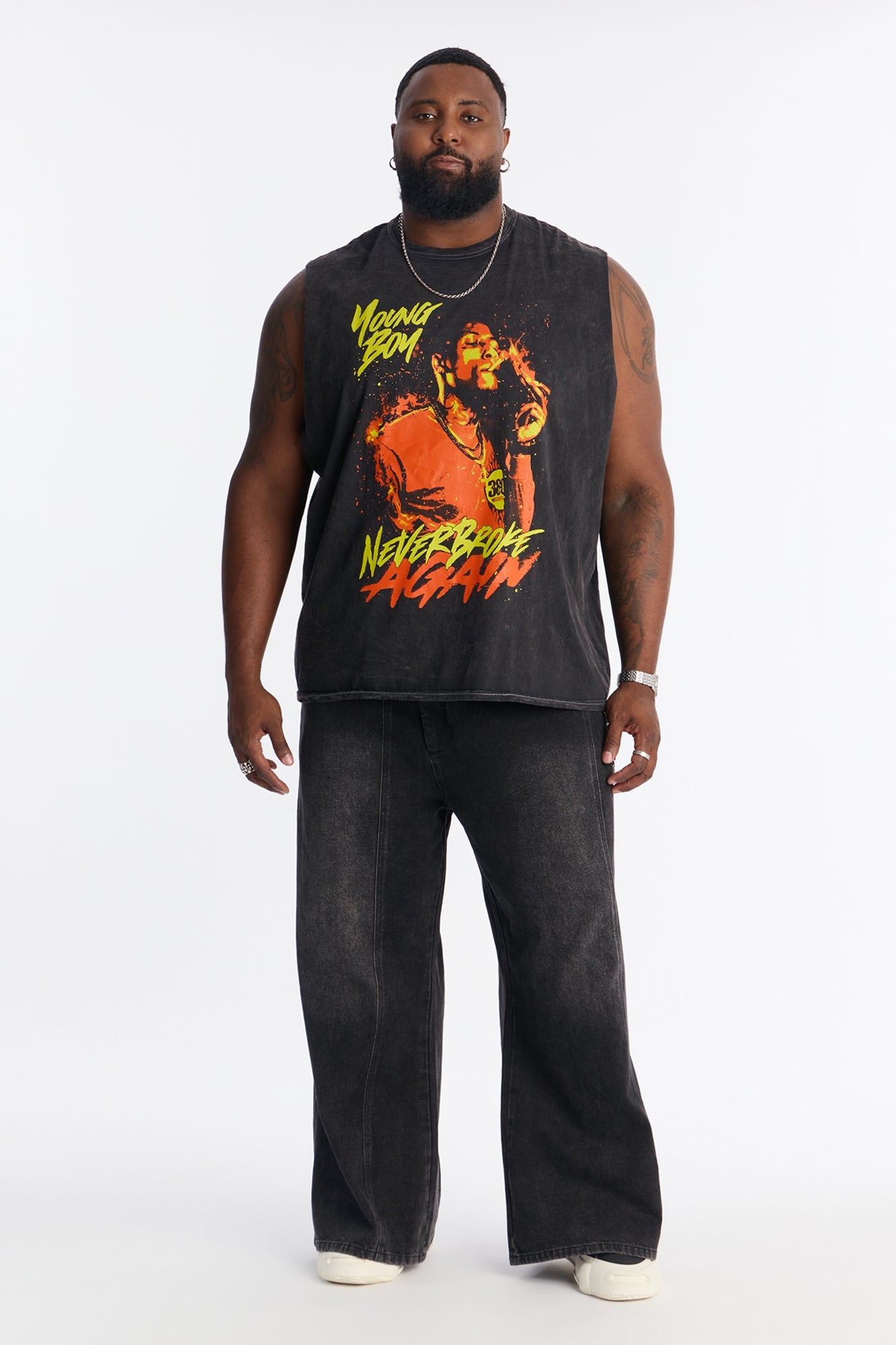 YoungBoy NBA Muscle Tee - Black Fashion Nova