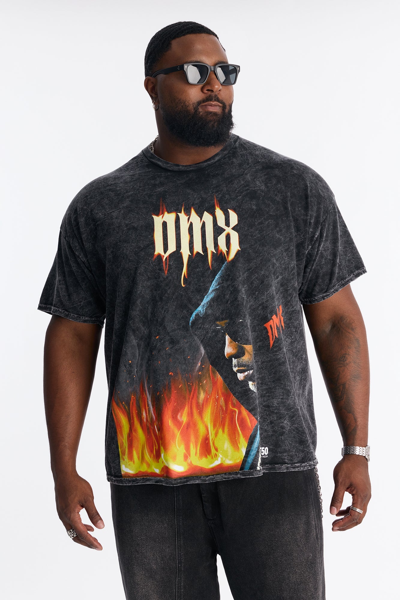 DMX On Fire Short Sleeve Tee - Black Fashion Nova