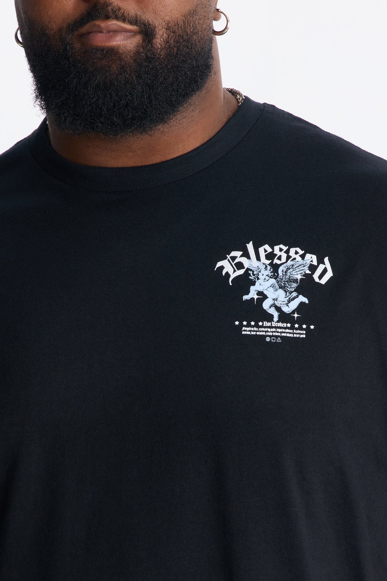Blessed Not Broken Short Sleeve Tee - Black Fashion Nova