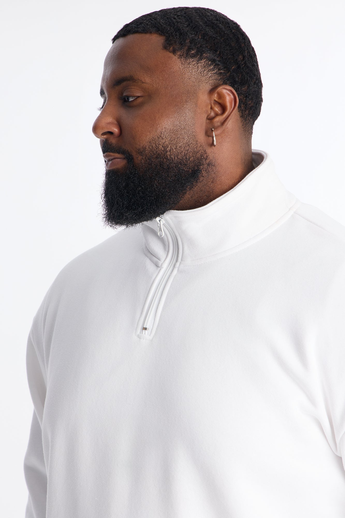Built For Success Quarter Zip Sweatshirt - White Fashion Nova