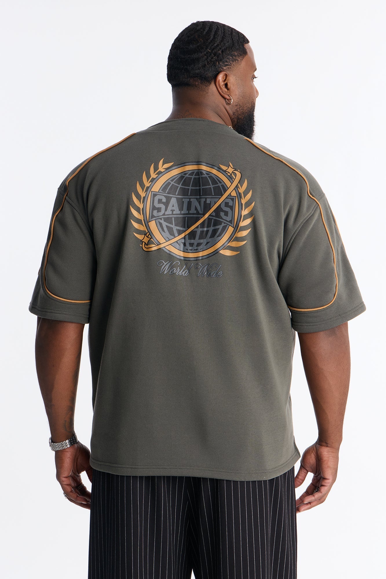 Saint Worldwide Short Sleeve Henley - Black Fashion Nova