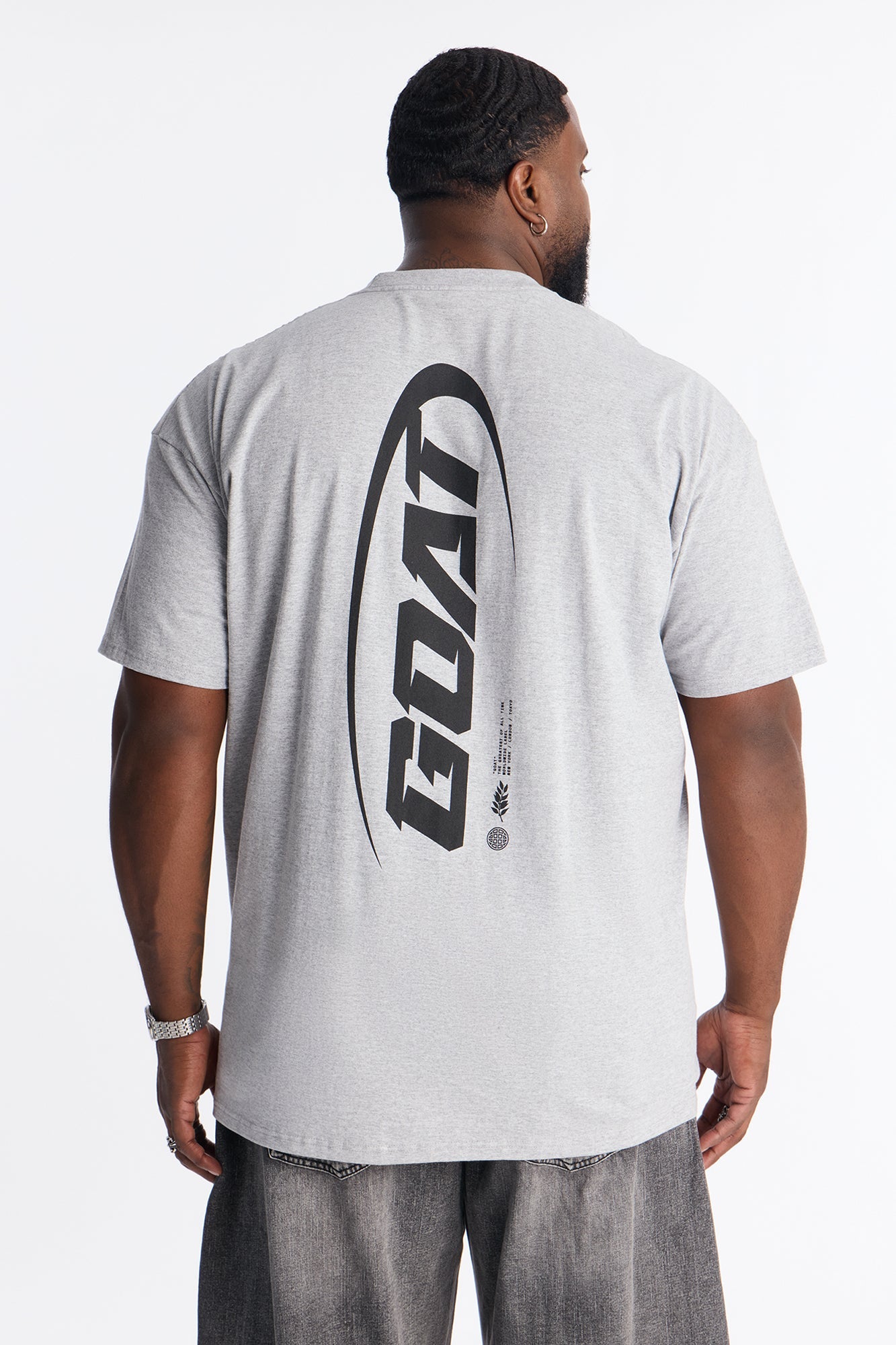 GOAT Forever Worldwide Short Sleeve Tee - Heather Grey Fashion Nova