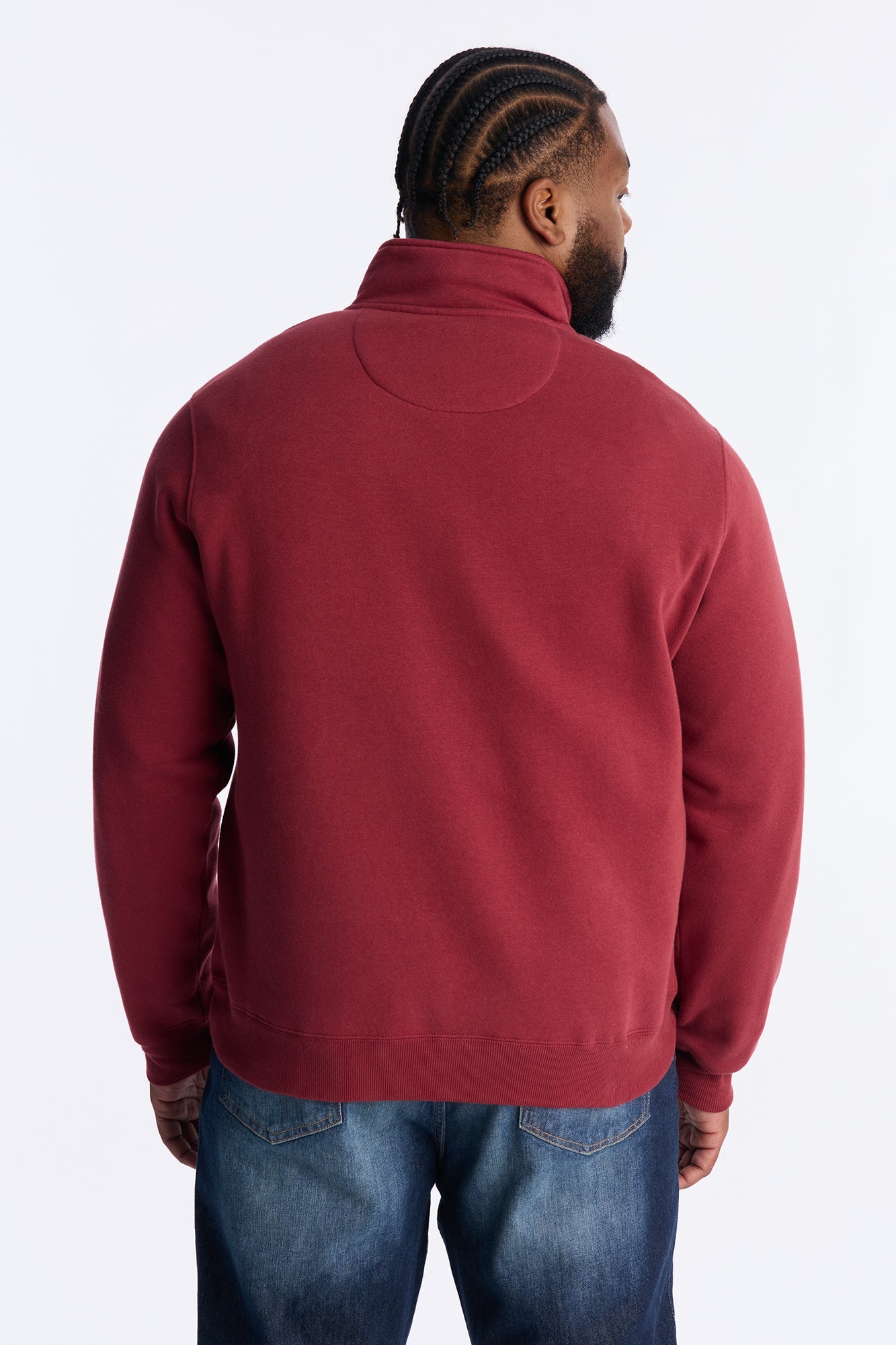 First Class Quarter Zip Sweatshirt - Burgundy Fashion Nova