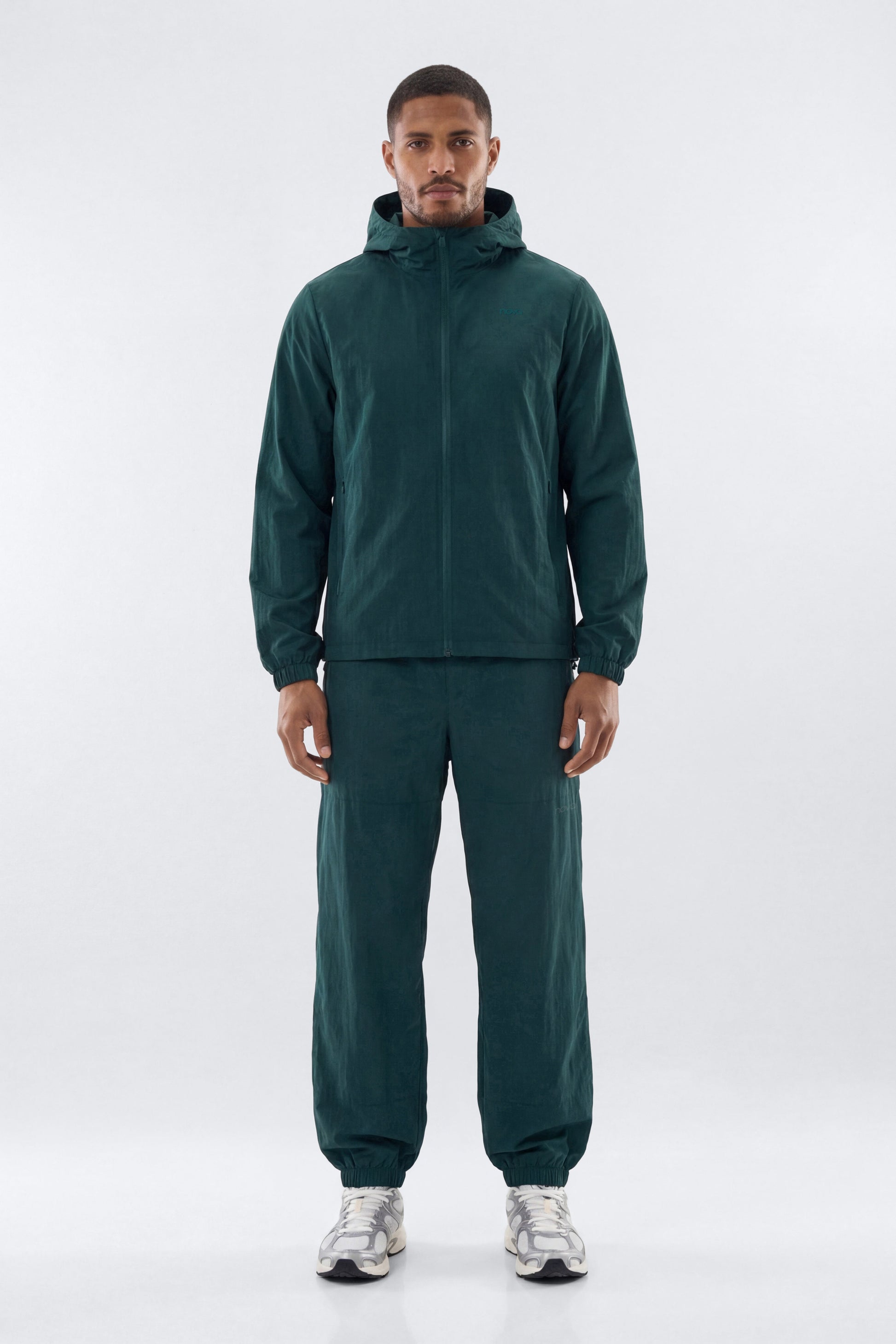 CoreNylon Hooded Full Zip Jacket - Hunter Green Fashion Nova