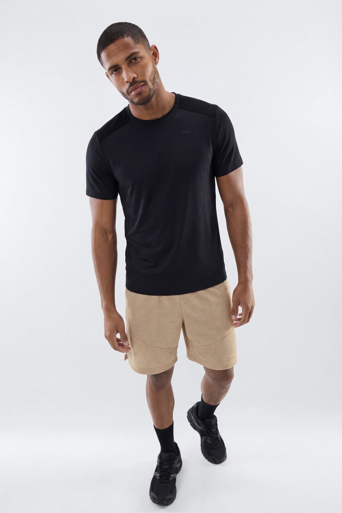HexTech™ Crew Neck Active Top - Black Fashion Nova