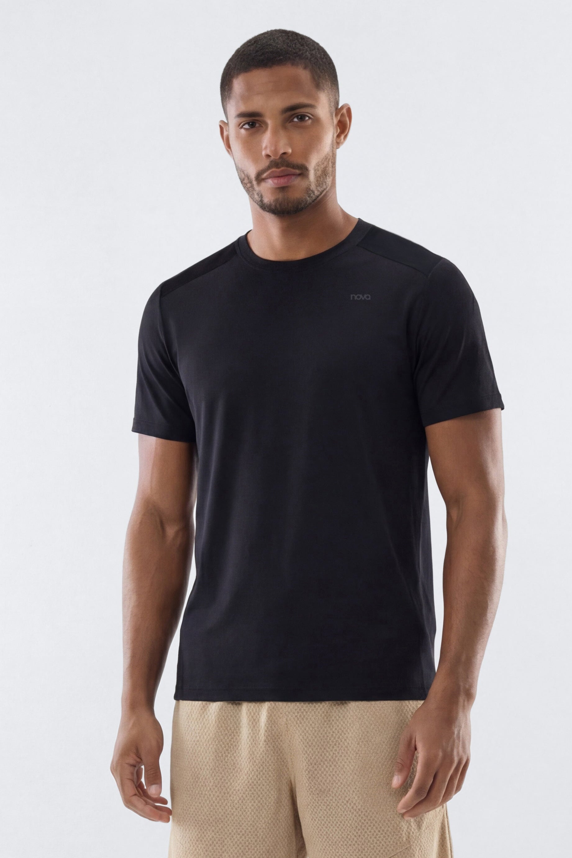 HexTech™ Crew Neck Active Top - Black Fashion Nova