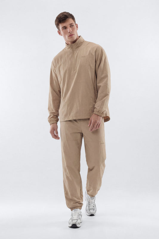 CoreNylon Half Zip Jacket - Taupe Fashion Nova