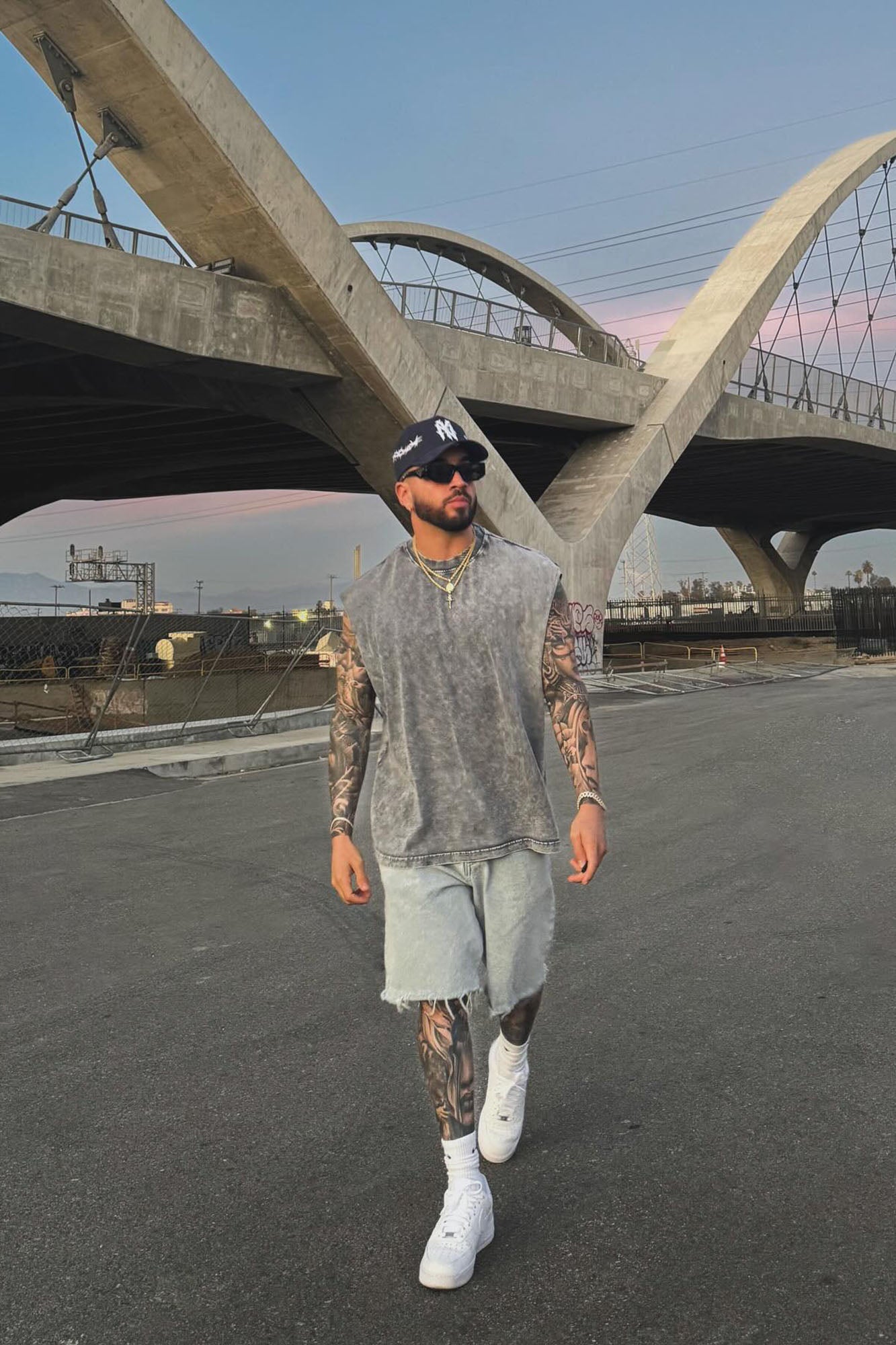 Relaxed Vintage Wash Heavyweight Muscle Tee - Grey/Smoke Fashion Nova