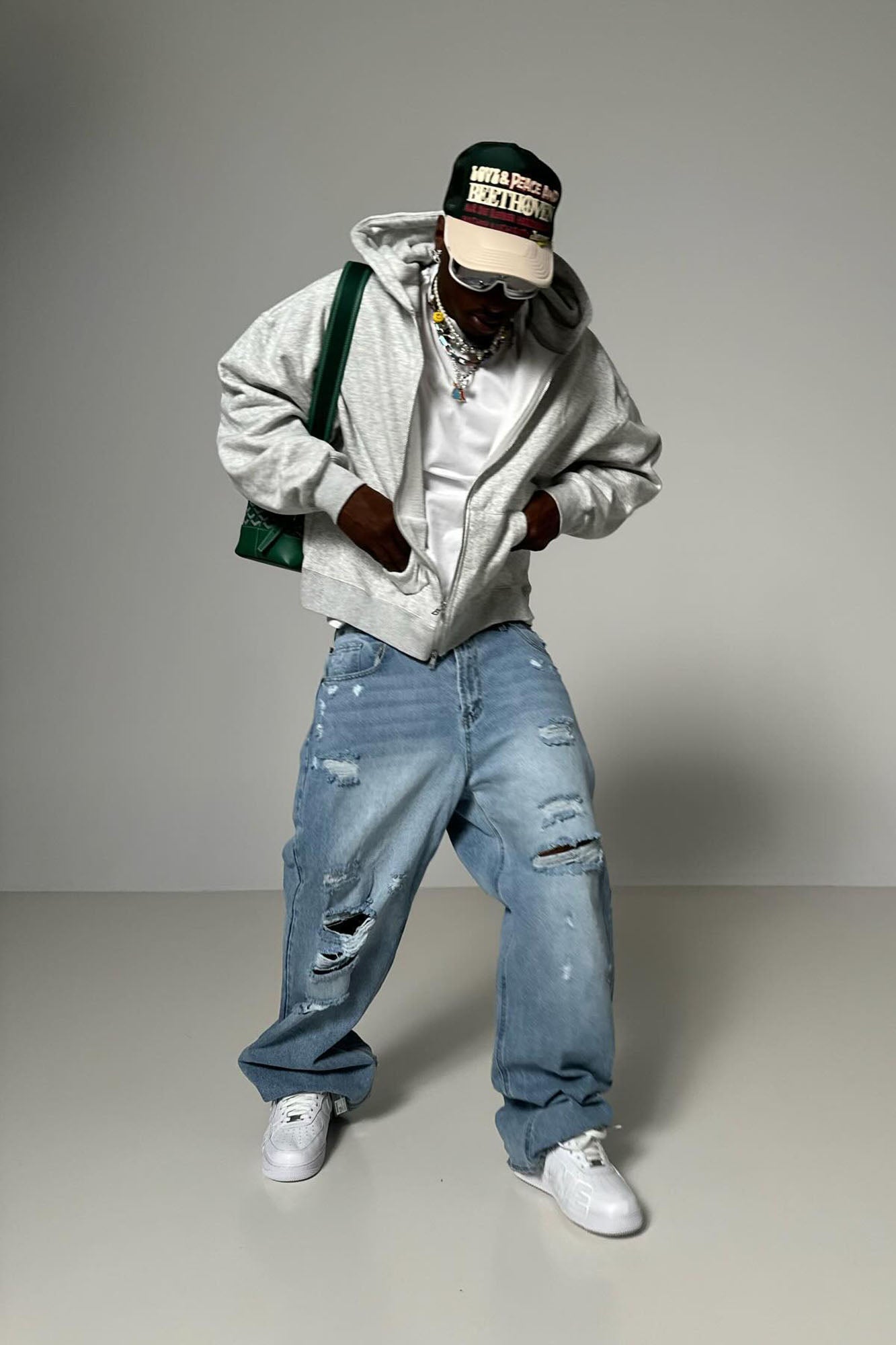 Tyson Oversized Heavyweight Zip Up - Heather Grey Fashion Nova