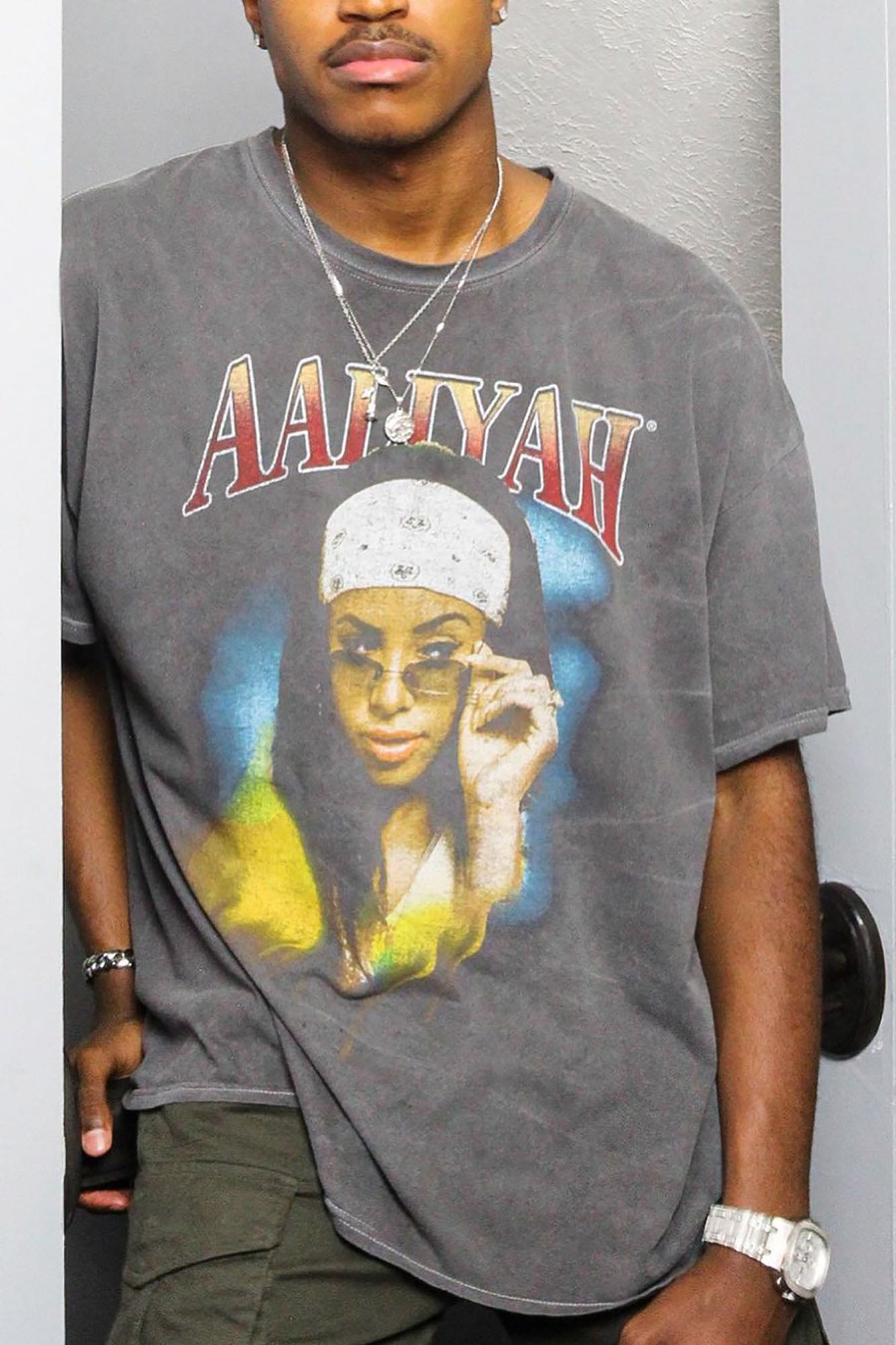 Aaliyah One In A Million Short Sleeve Tee - Black/combo Fashion Nova