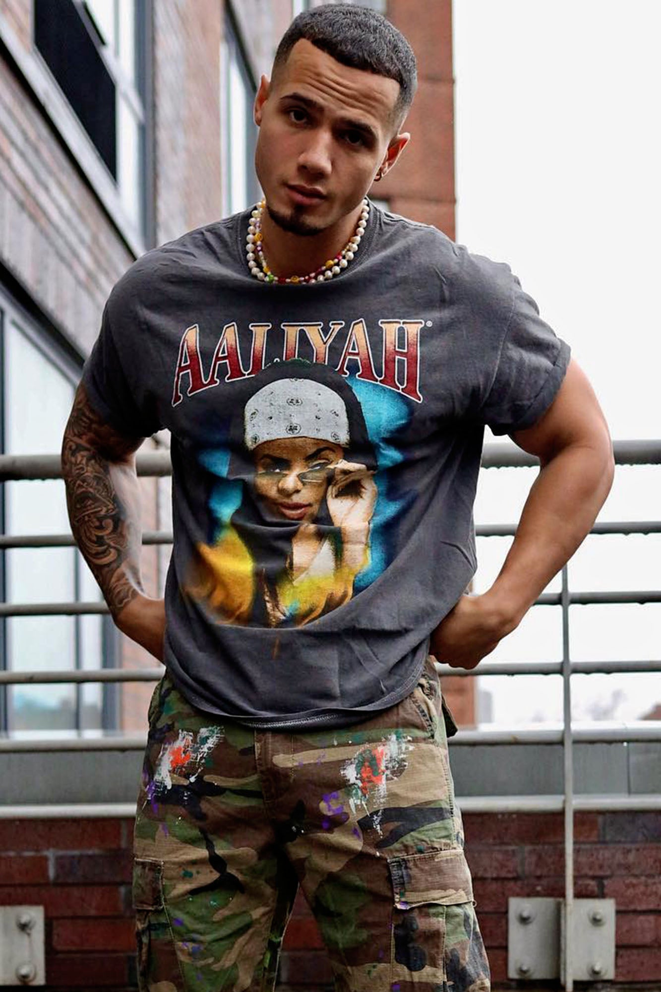 Aaliyah One In A Million Short Sleeve Tee - Black/combo Fashion Nova