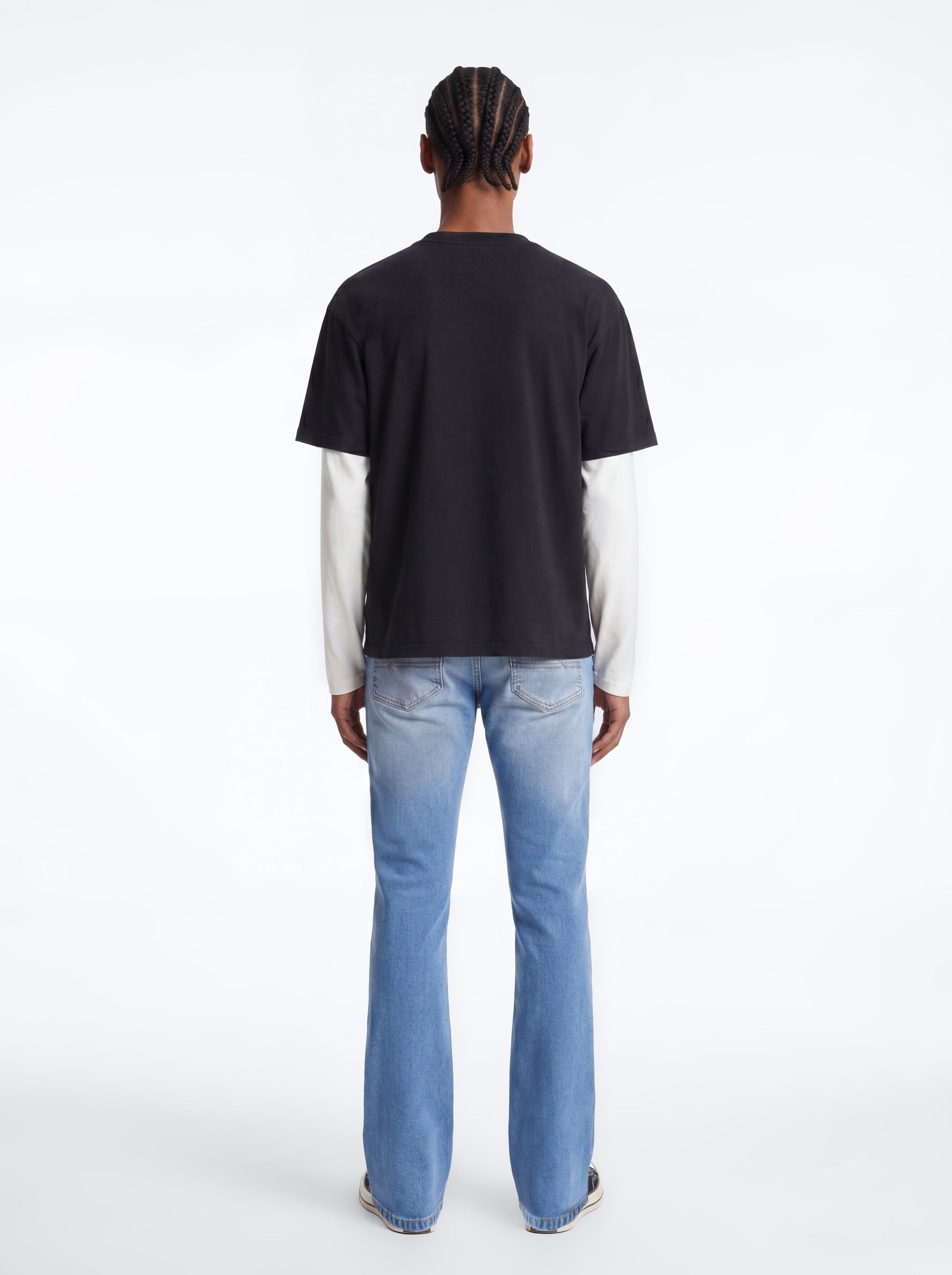 Essential Stacked Skinny Flare Stretch Jean - Medium Blue Wash Fashion Nova