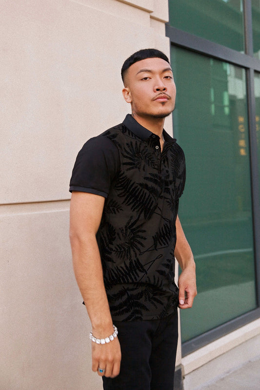 Breezy Short Sleeve Polo - Black Fashion Nova